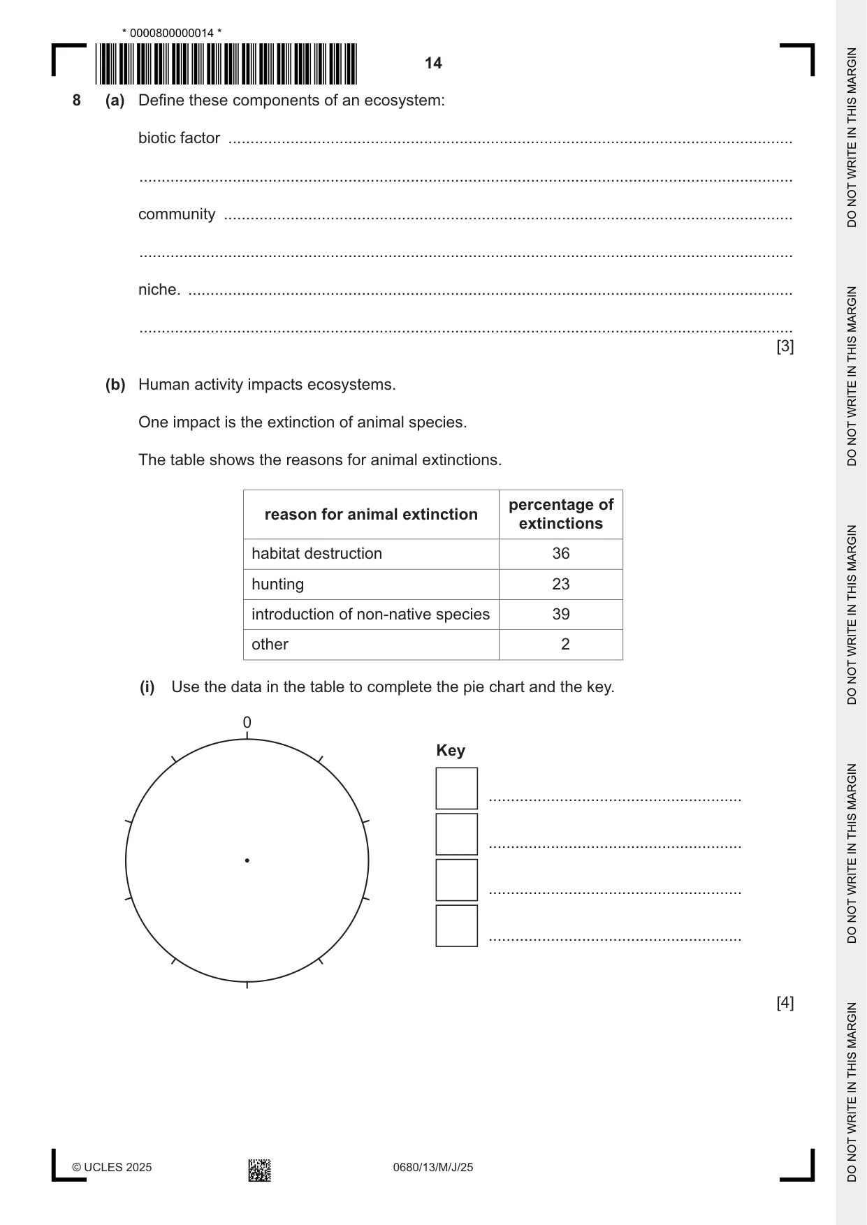 Cambridge IGCSE Environmental Management 0680 2025 May/June Paper 1 · Variant 3 question paper, page 14 of 16