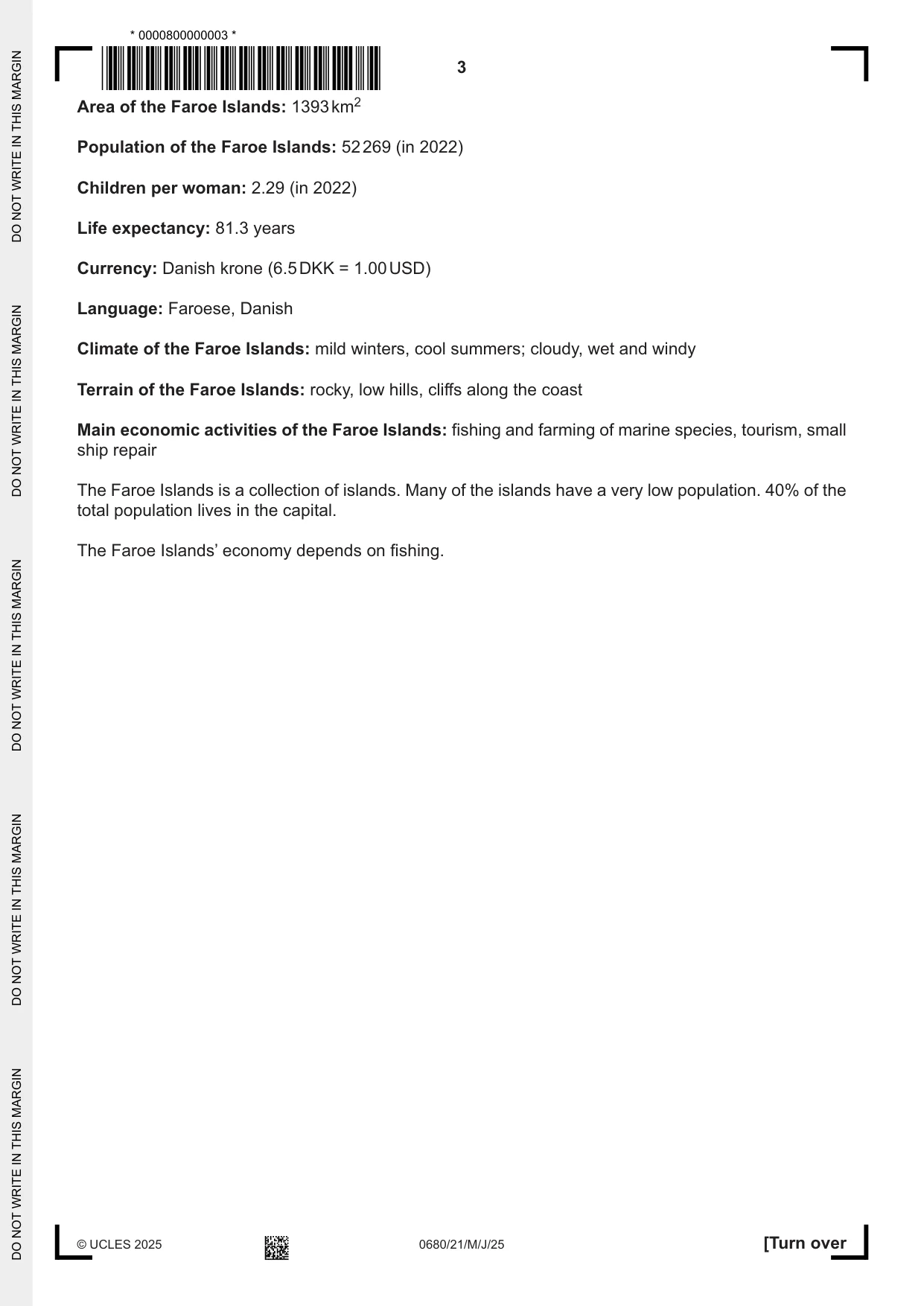 Cambridge IGCSE Environmental Management 0680 2025 May/June Paper 2 · Variant 1 question paper, page 3 of 20