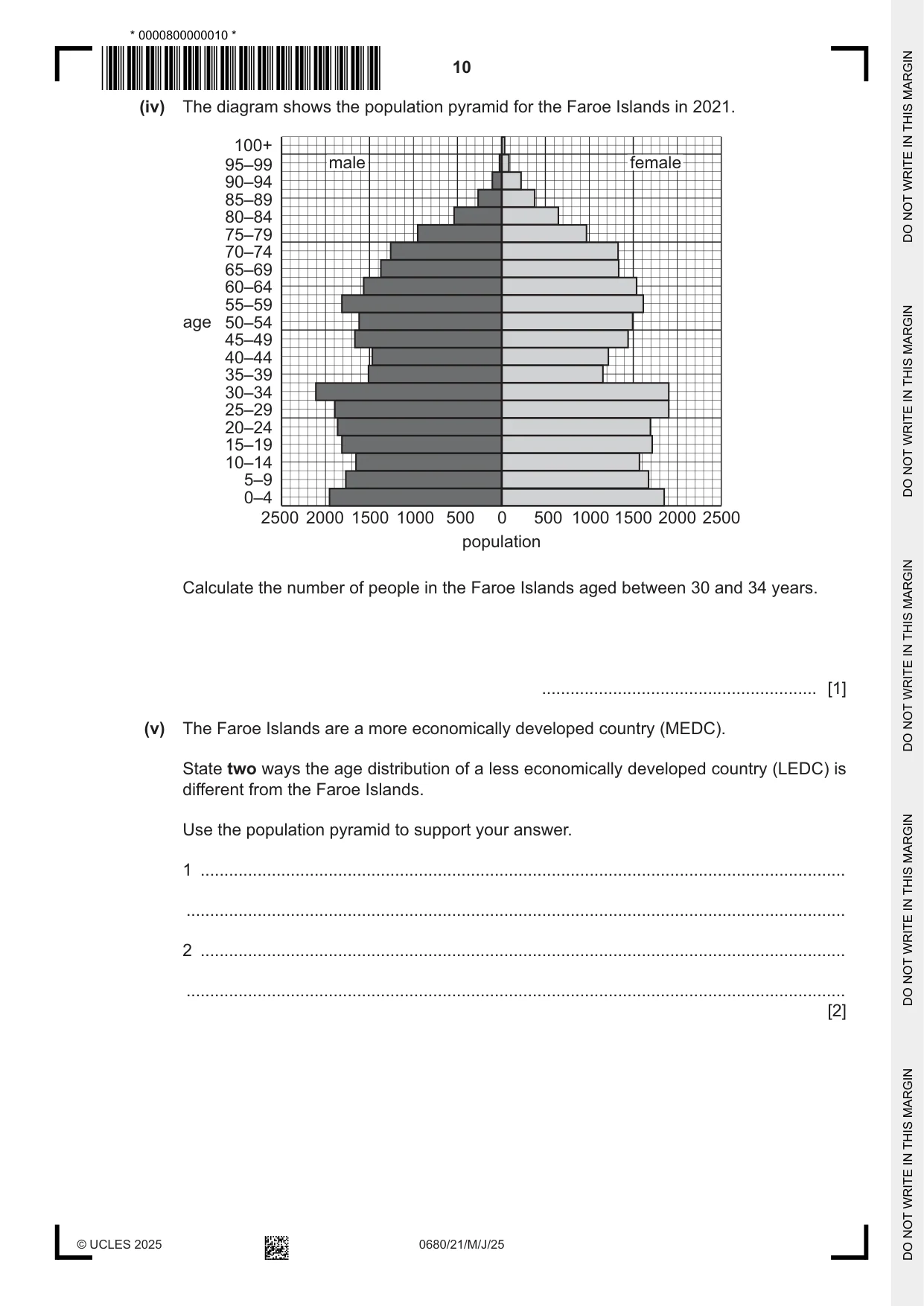 Cambridge IGCSE Environmental Management 0680 2025 May/June Paper 2 · Variant 1 question paper, page 10 of 20