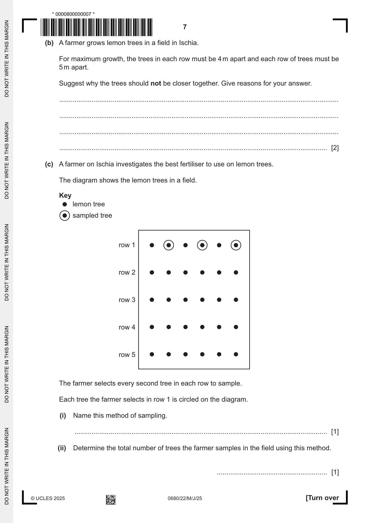 Cambridge IGCSE Environmental Management 0680 2025 May/June Paper 2 · Variant 2 question paper, page 7 of 20