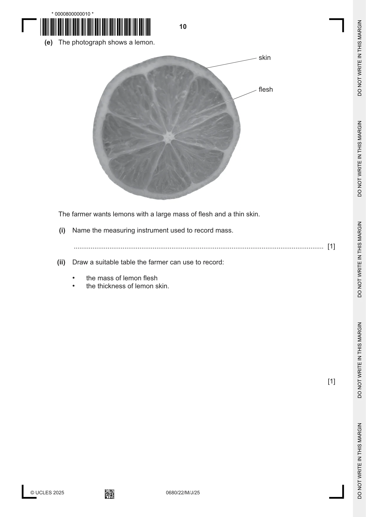 Cambridge IGCSE Environmental Management 0680 2025 May/June Paper 2 · Variant 2 question paper, page 10 of 20