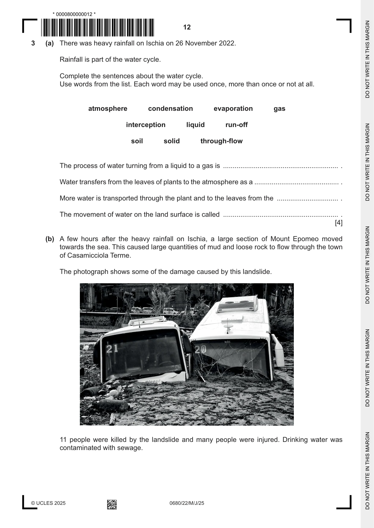 Cambridge IGCSE Environmental Management 0680 2025 May/June Paper 2 · Variant 2 question paper, page 12 of 20