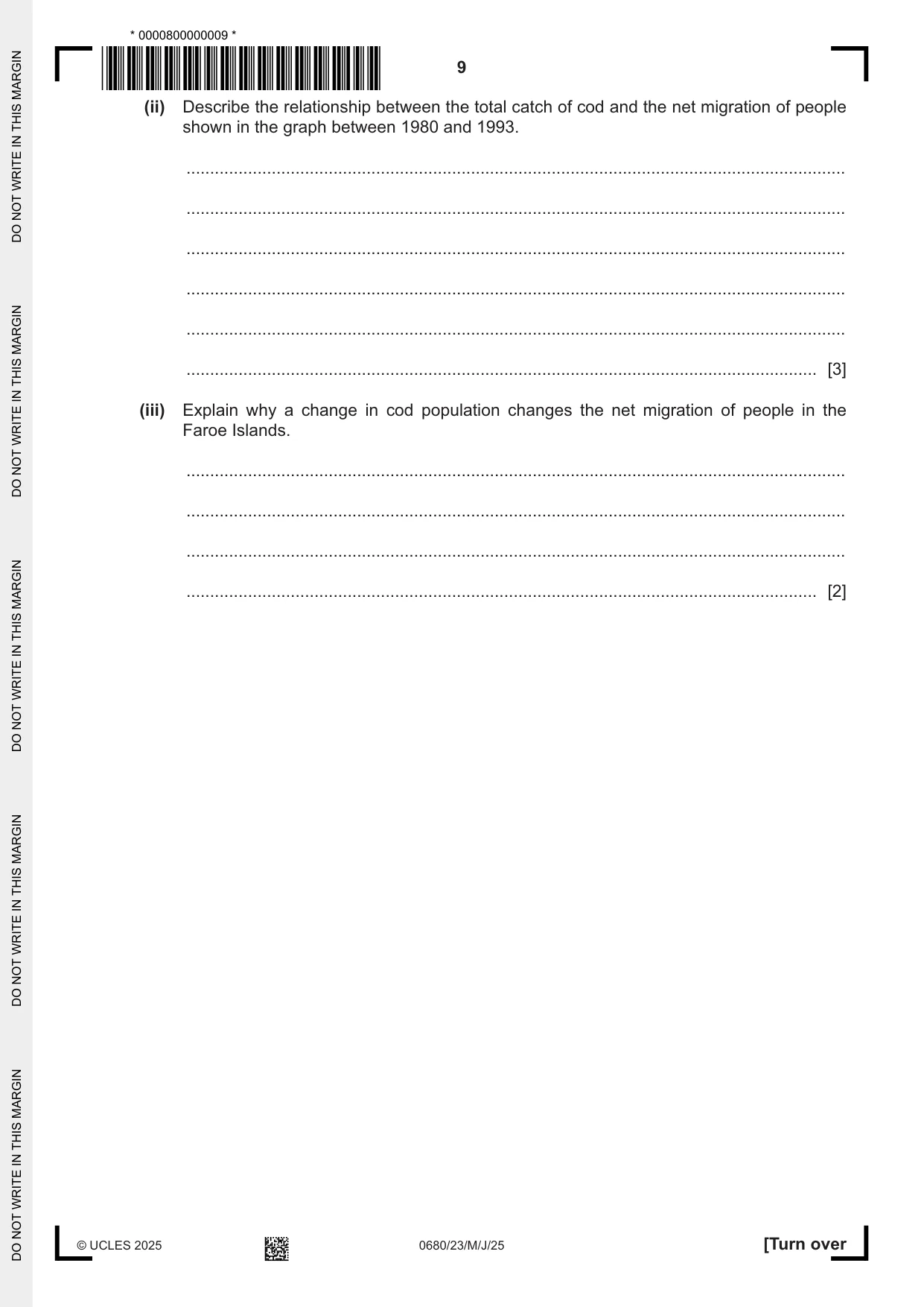 Cambridge IGCSE Environmental Management 0680 2025 May/June Paper 2 · Variant 3 question paper, page 9 of 20