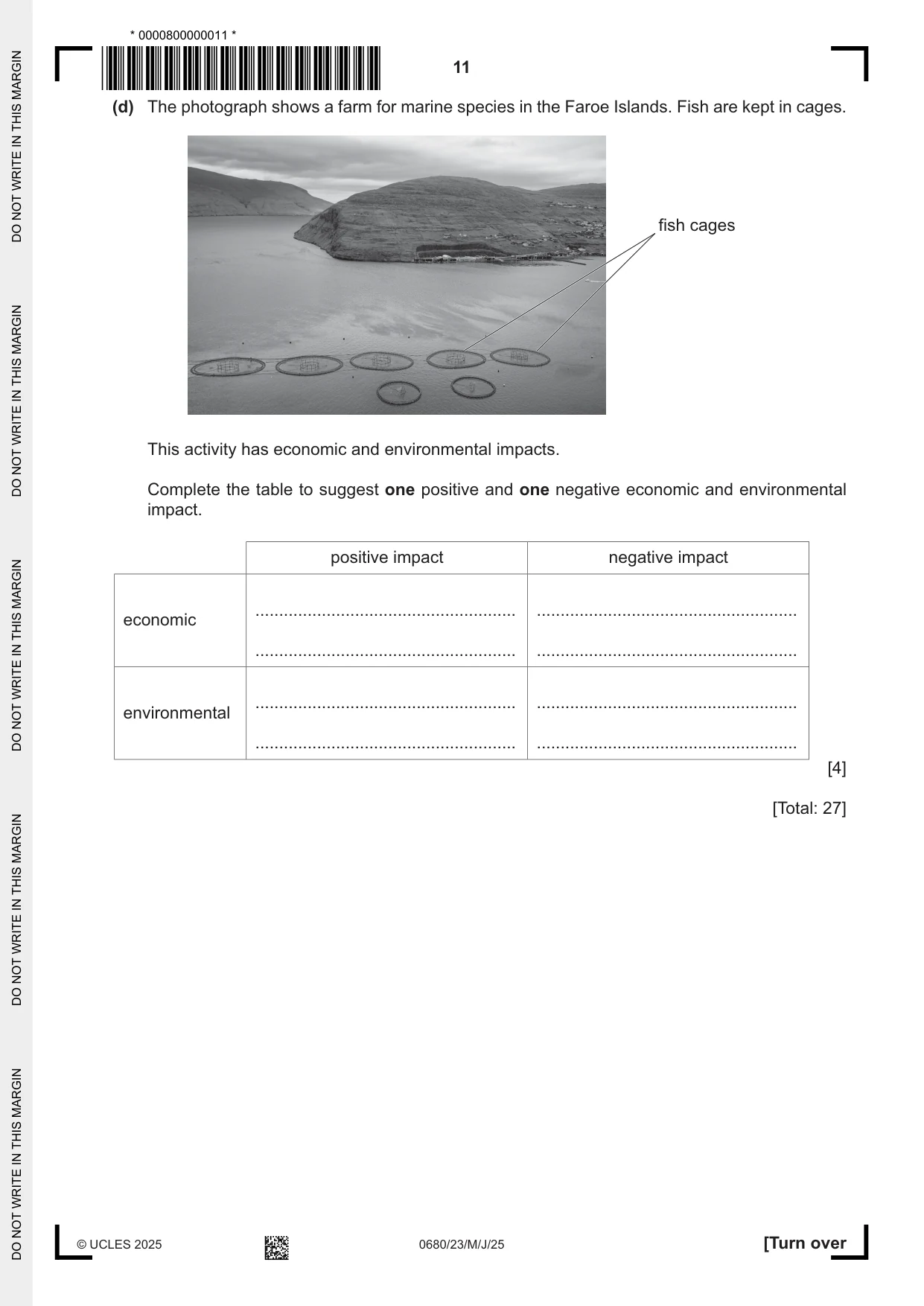 Cambridge IGCSE Environmental Management 0680 2025 May/June Paper 2 · Variant 3 question paper, page 11 of 20