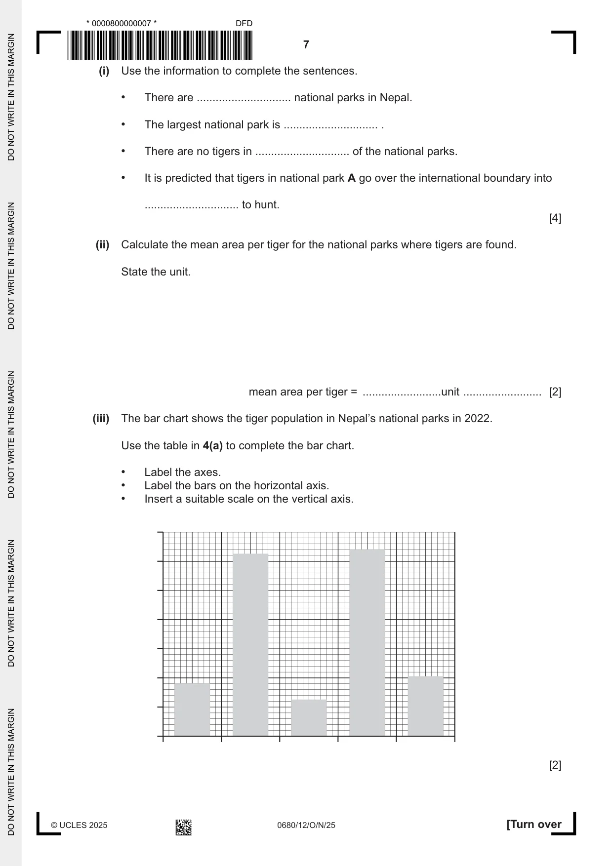 Cambridge IGCSE Environmental Management 0680 2025 Oct/Nov Paper 1 · Variant 2 question paper, page 7 of 20