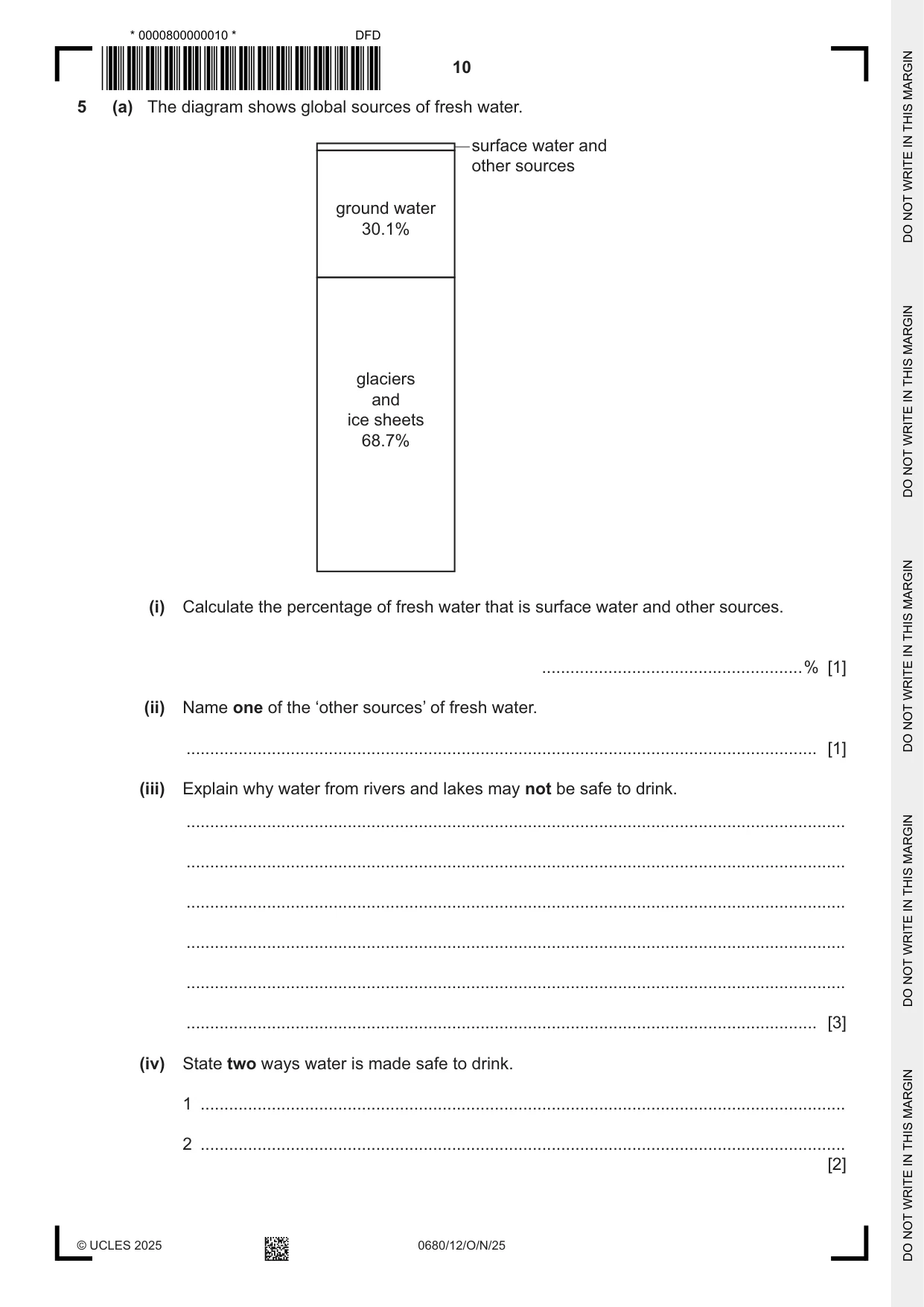 Cambridge IGCSE Environmental Management 0680 2025 Oct/Nov Paper 1 · Variant 2 question paper, page 10 of 20