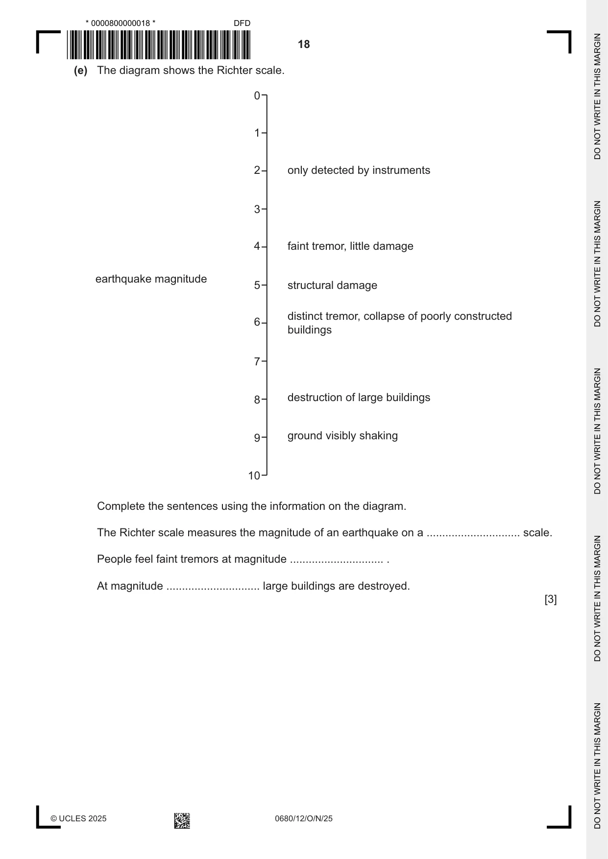 Cambridge IGCSE Environmental Management 0680 2025 Oct/Nov Paper 1 · Variant 2 question paper, page 18 of 20