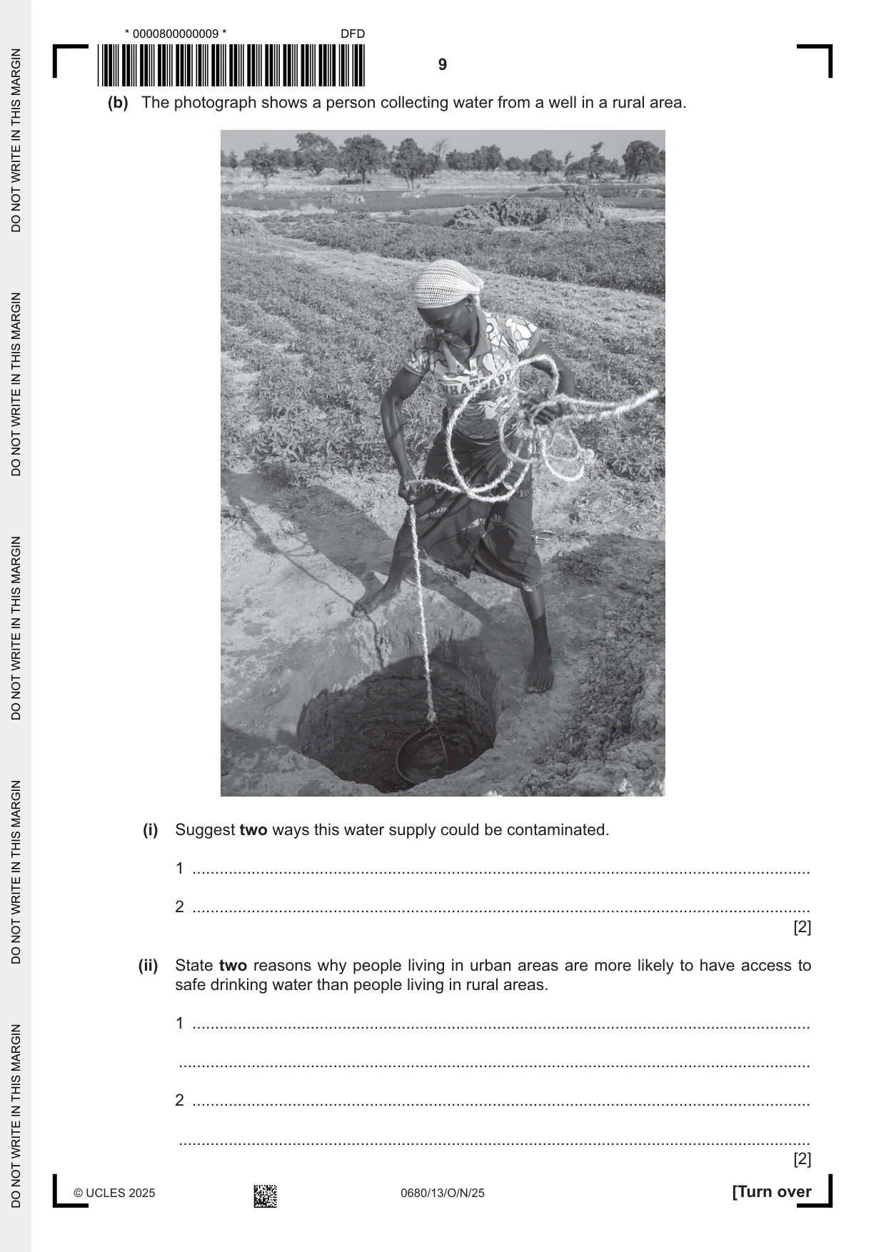 Cambridge IGCSE Environmental Management 0680 2025 Oct/Nov Paper 1 · Variant 3 question paper, page 9 of 20