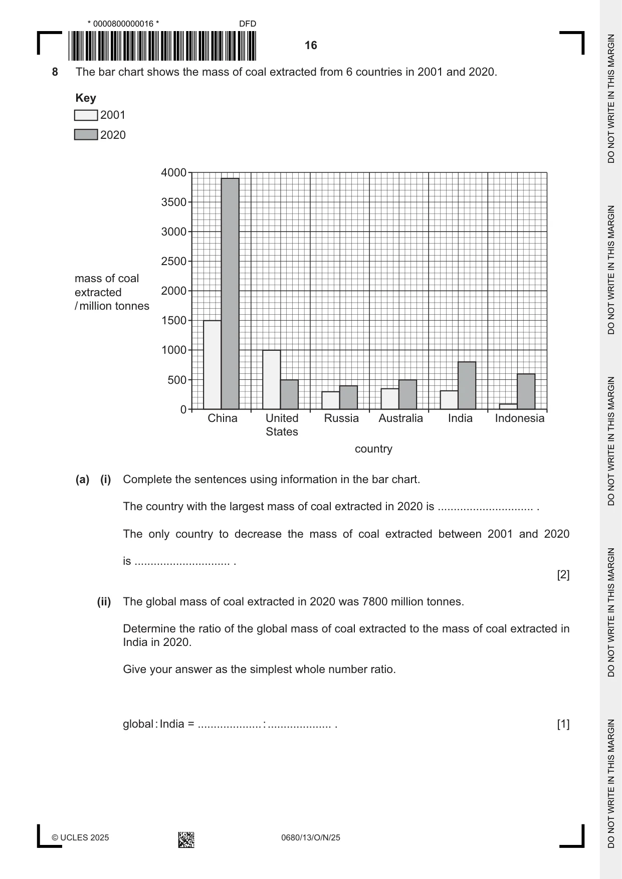 Cambridge IGCSE Environmental Management 0680 2025 Oct/Nov Paper 1 · Variant 3 question paper, page 16 of 20