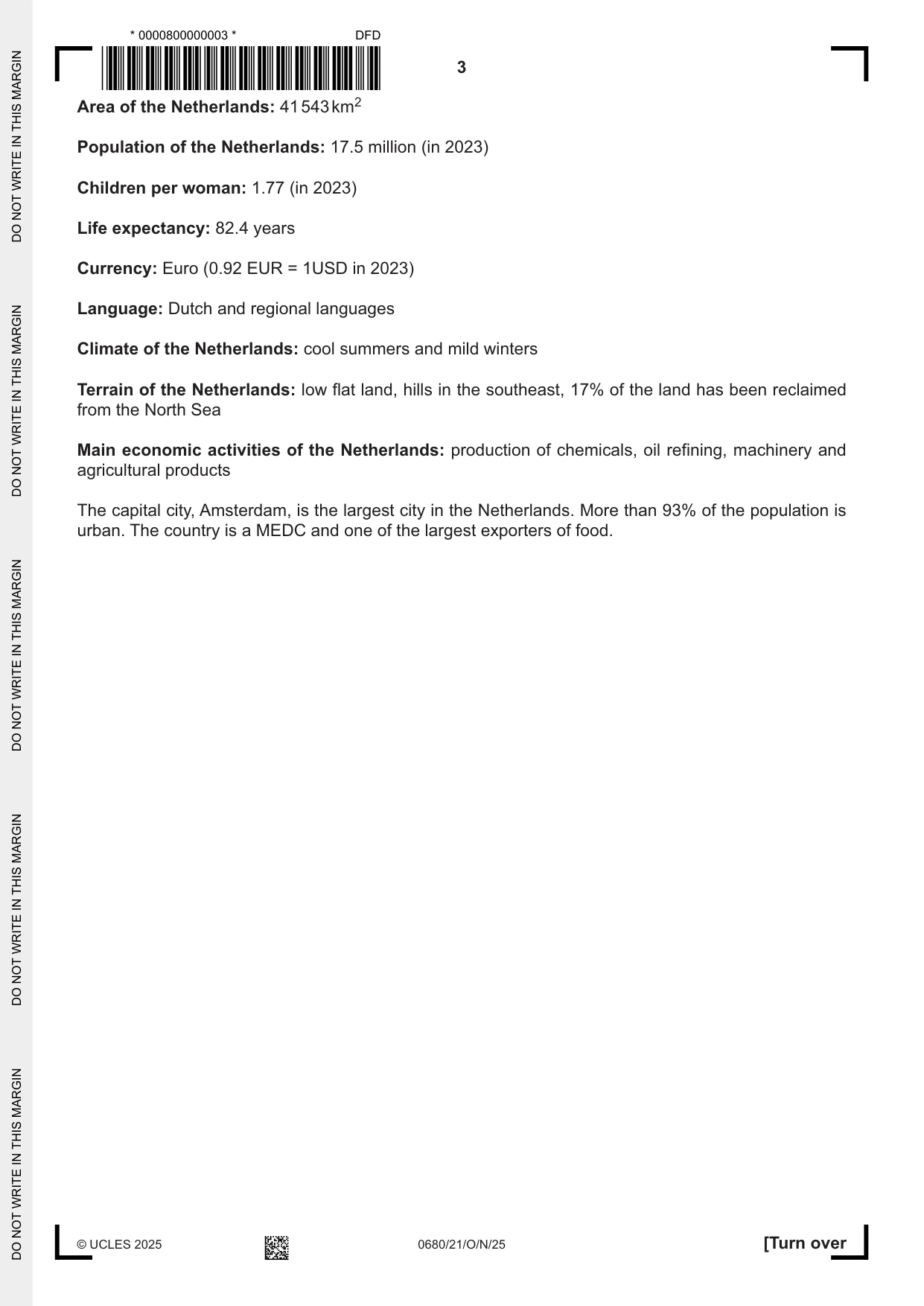 Cambridge IGCSE Environmental Management 0680 2025 Oct/Nov Paper 2 · Variant 1 question paper, page 3 of 24