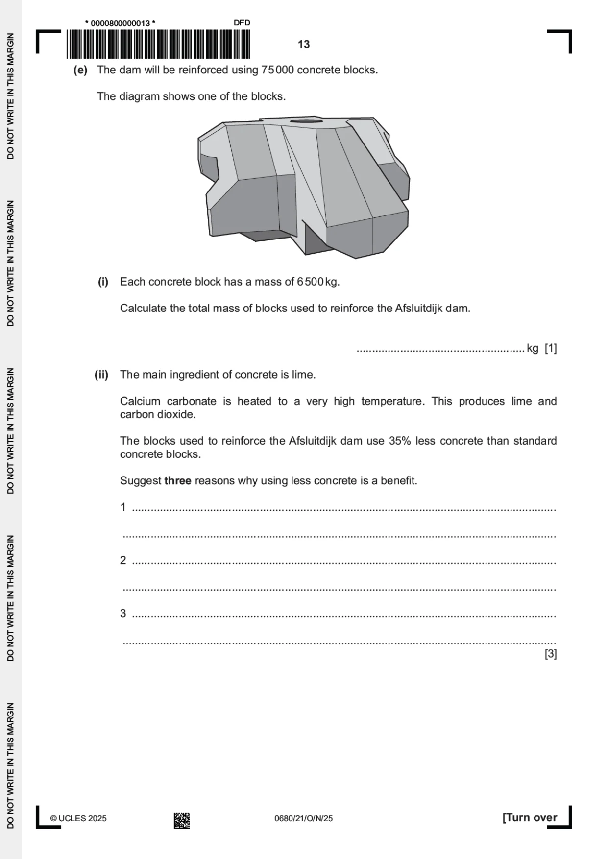 Cambridge IGCSE Environmental Management 0680 2025 Oct/Nov Paper 2 · Variant 1 question paper, page 13 of 24