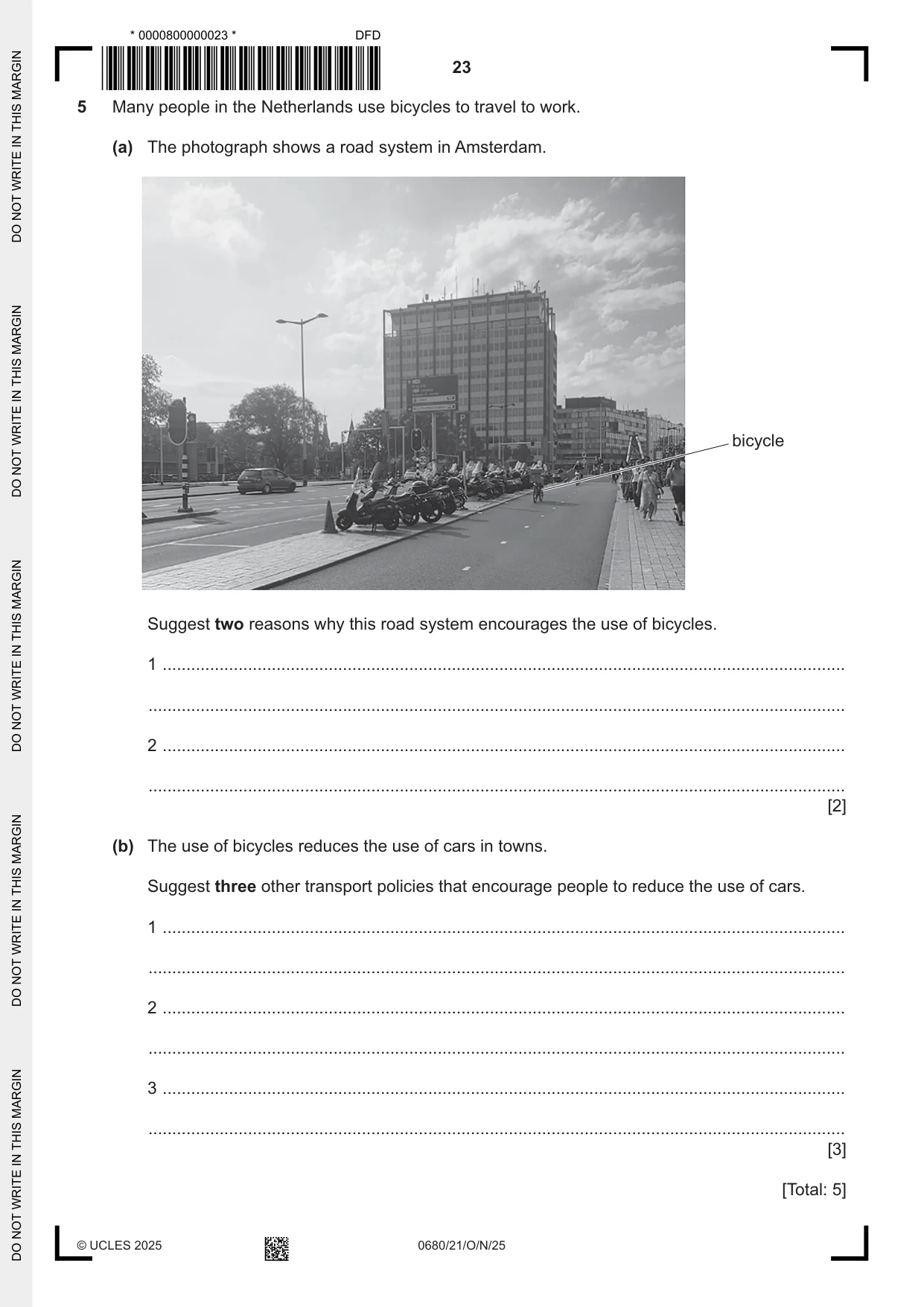 Cambridge IGCSE Environmental Management 0680 2025 Oct/Nov Paper 2 · Variant 1 question paper, page 23 of 24