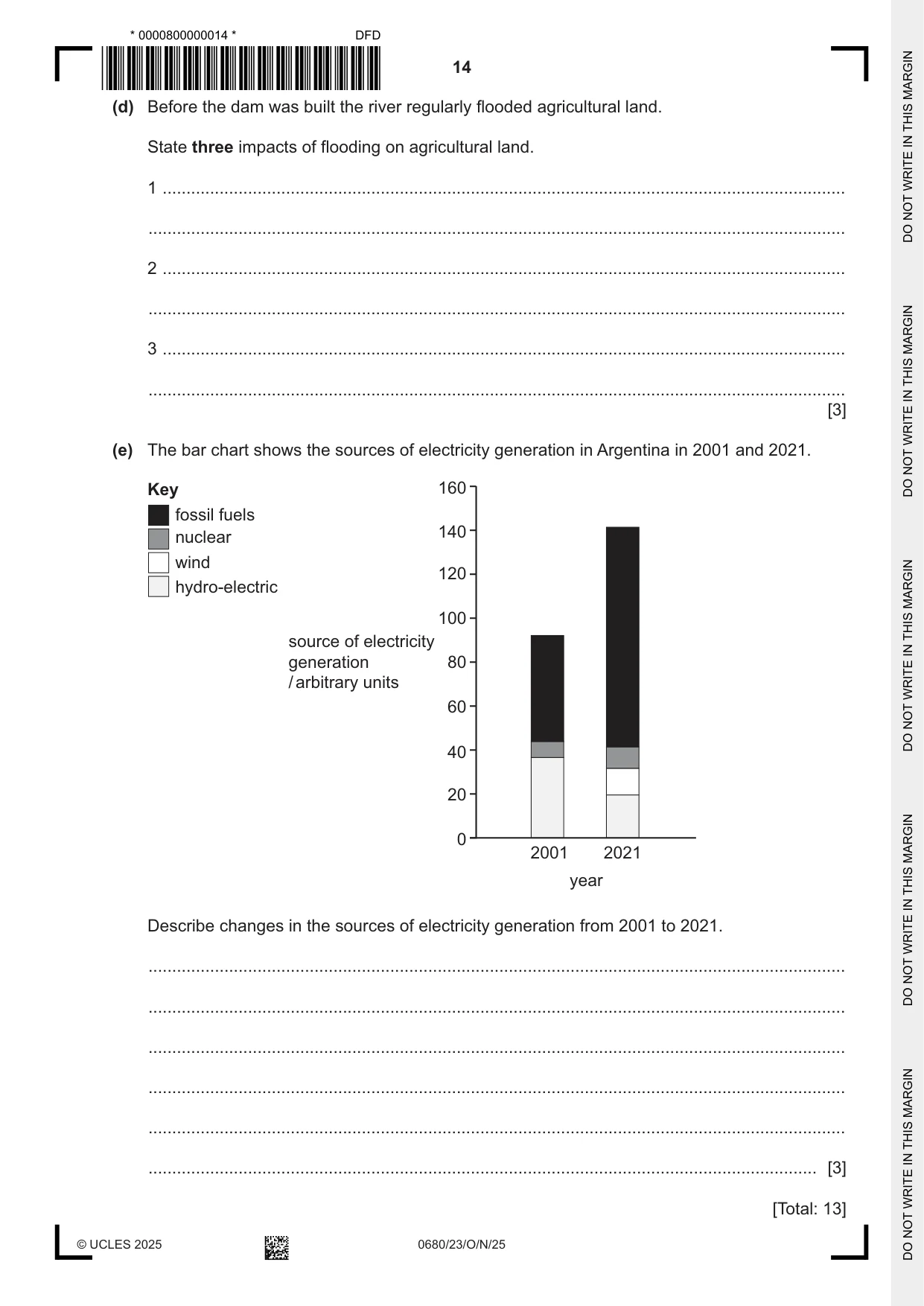 Cambridge IGCSE Environmental Management 0680 2025 Oct/Nov Paper 2 · Variant 3 question paper, page 14 of 20