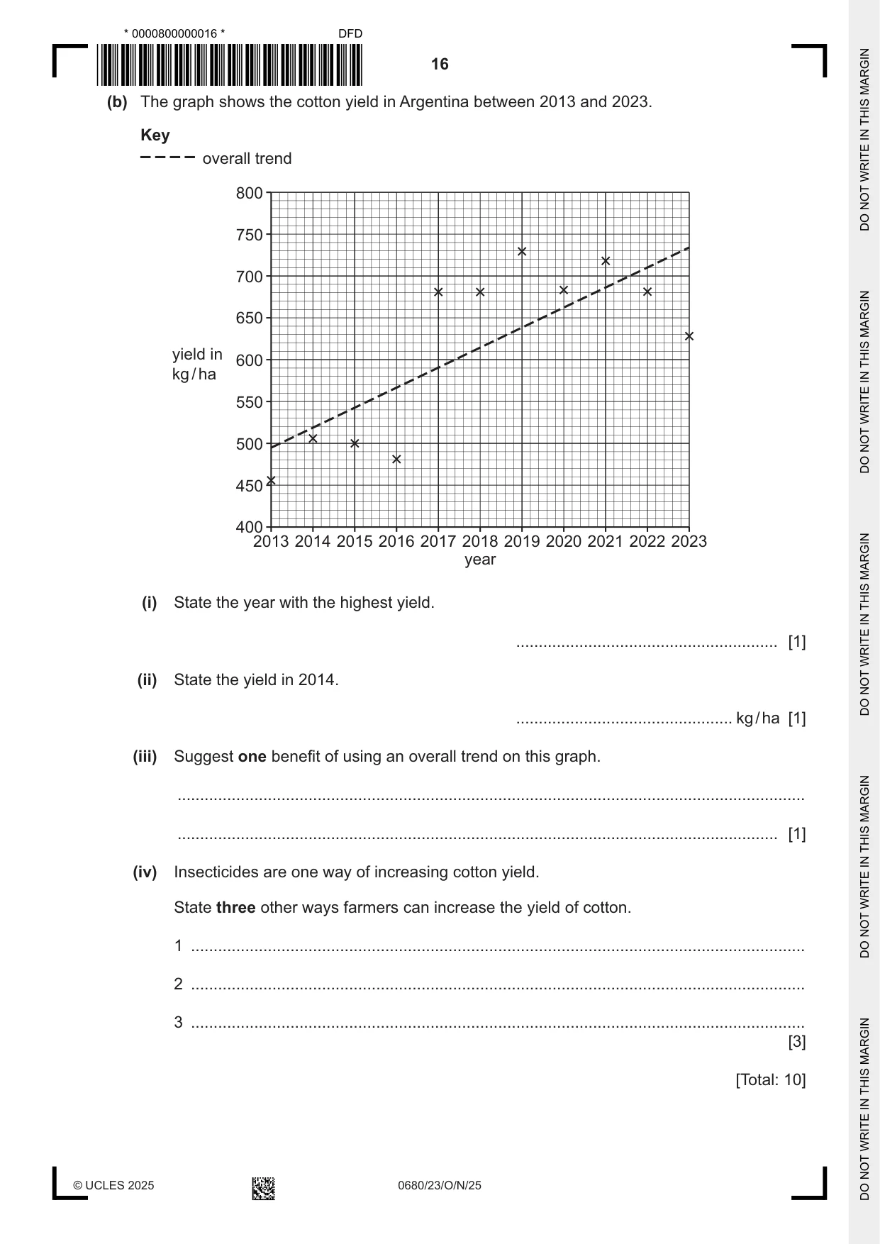 Cambridge IGCSE Environmental Management 0680 2025 Oct/Nov Paper 2 · Variant 3 question paper, page 16 of 20