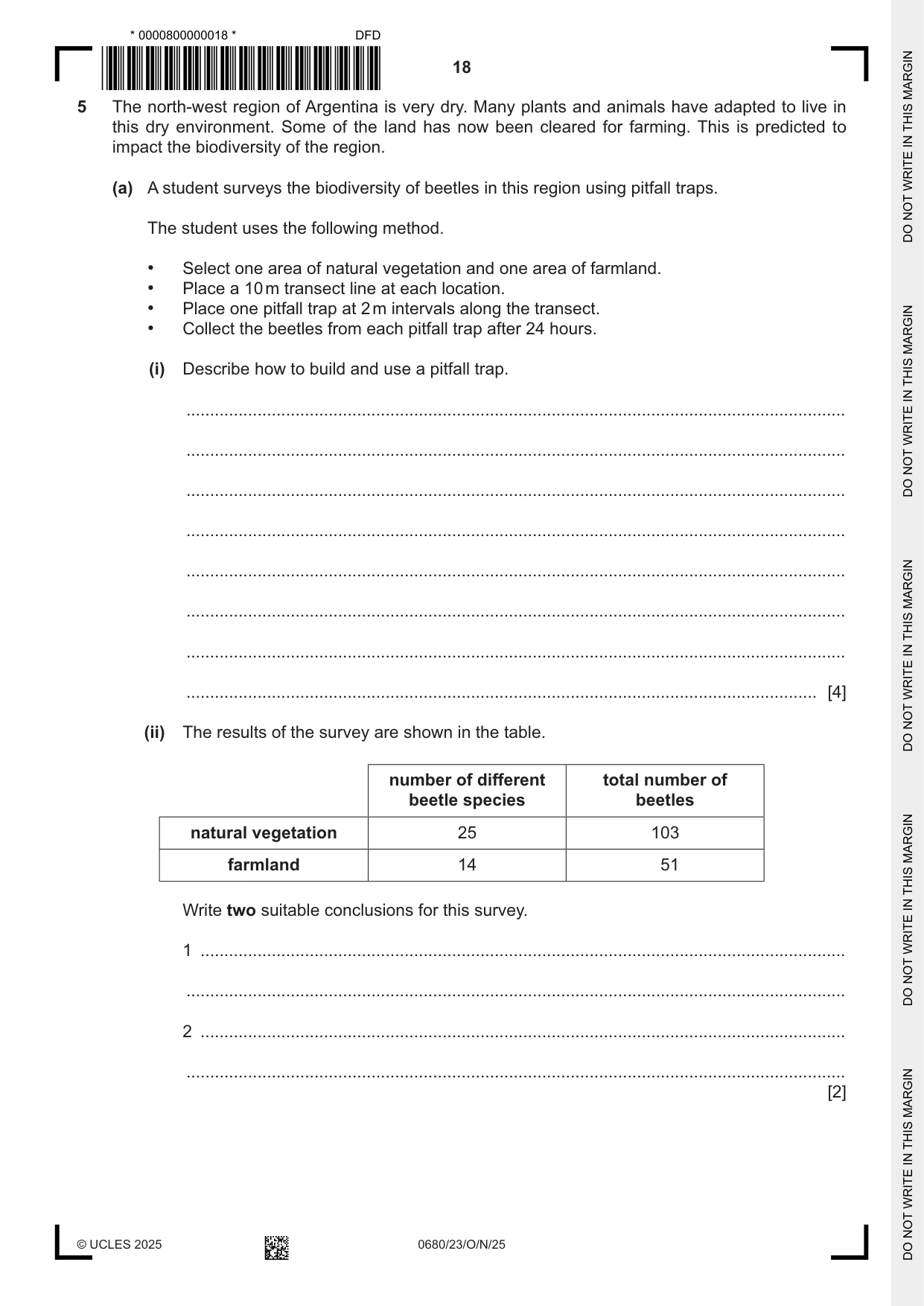 Cambridge IGCSE Environmental Management 0680 2025 Oct/Nov Paper 2 · Variant 3 question paper, page 18 of 20