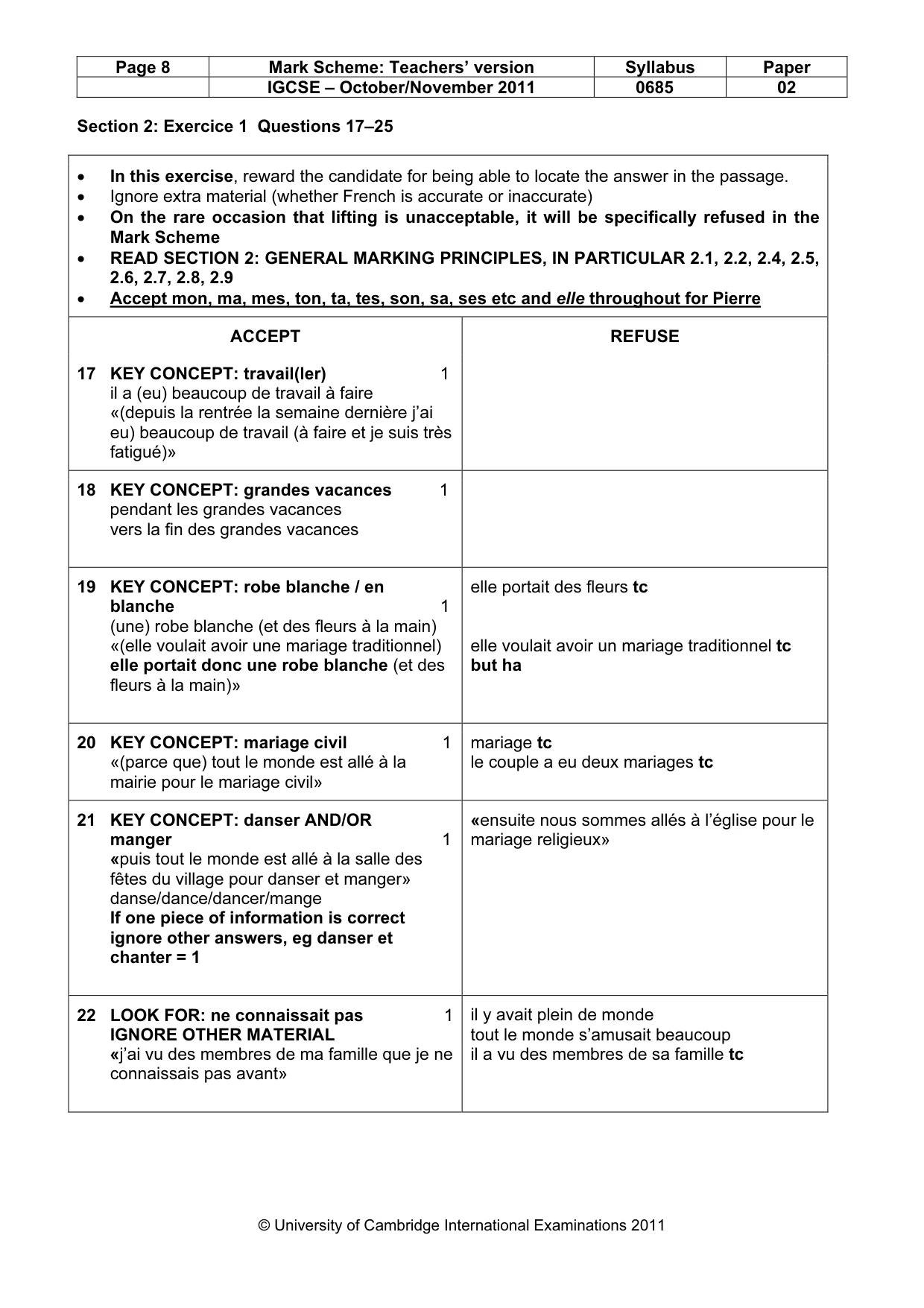 Mark scheme, page 8 of 17