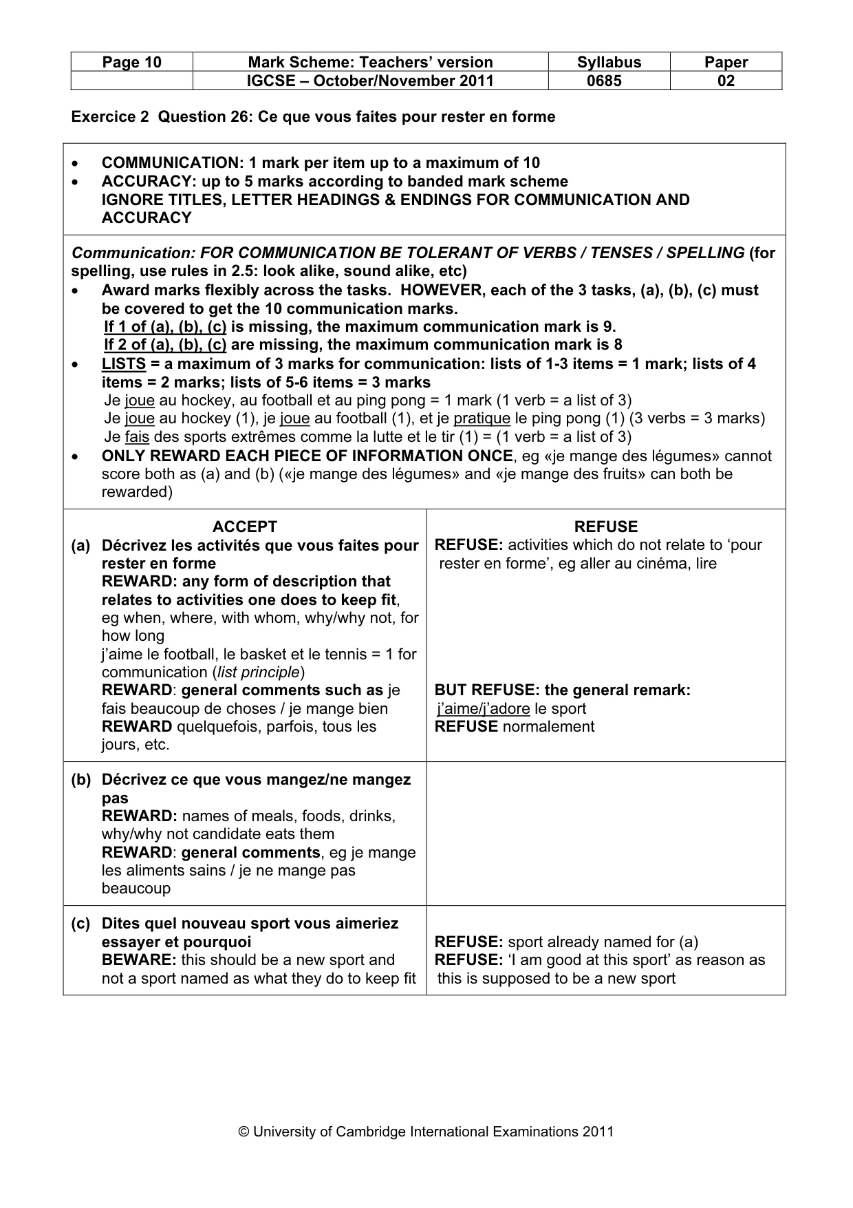 Mark scheme, page 10 of 17