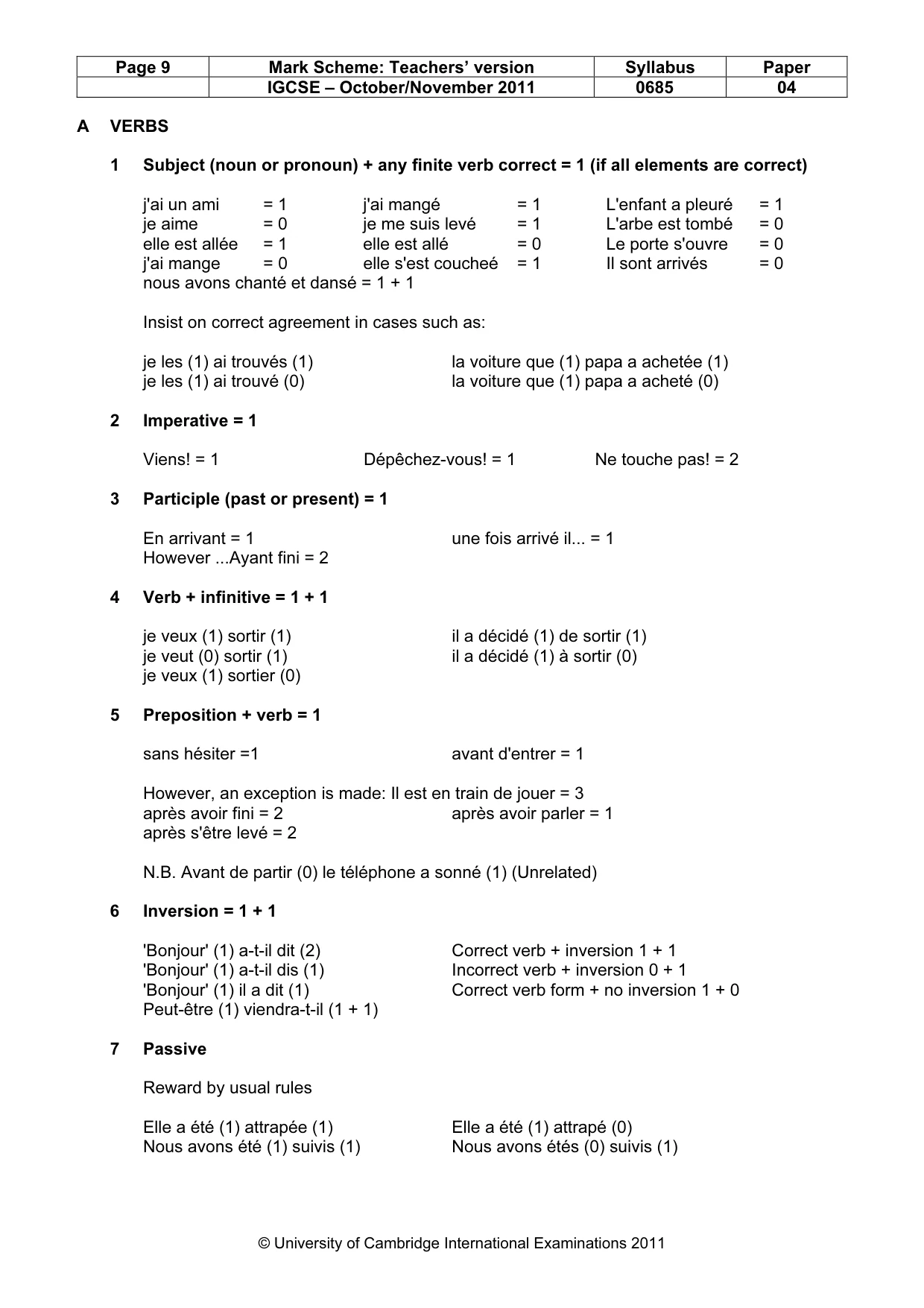 Mark scheme, page 9 of 19