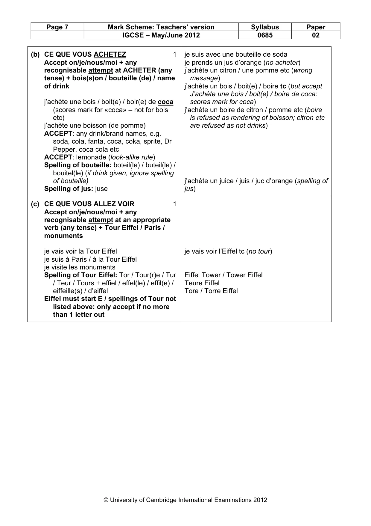 Mark scheme, page 7 of 19