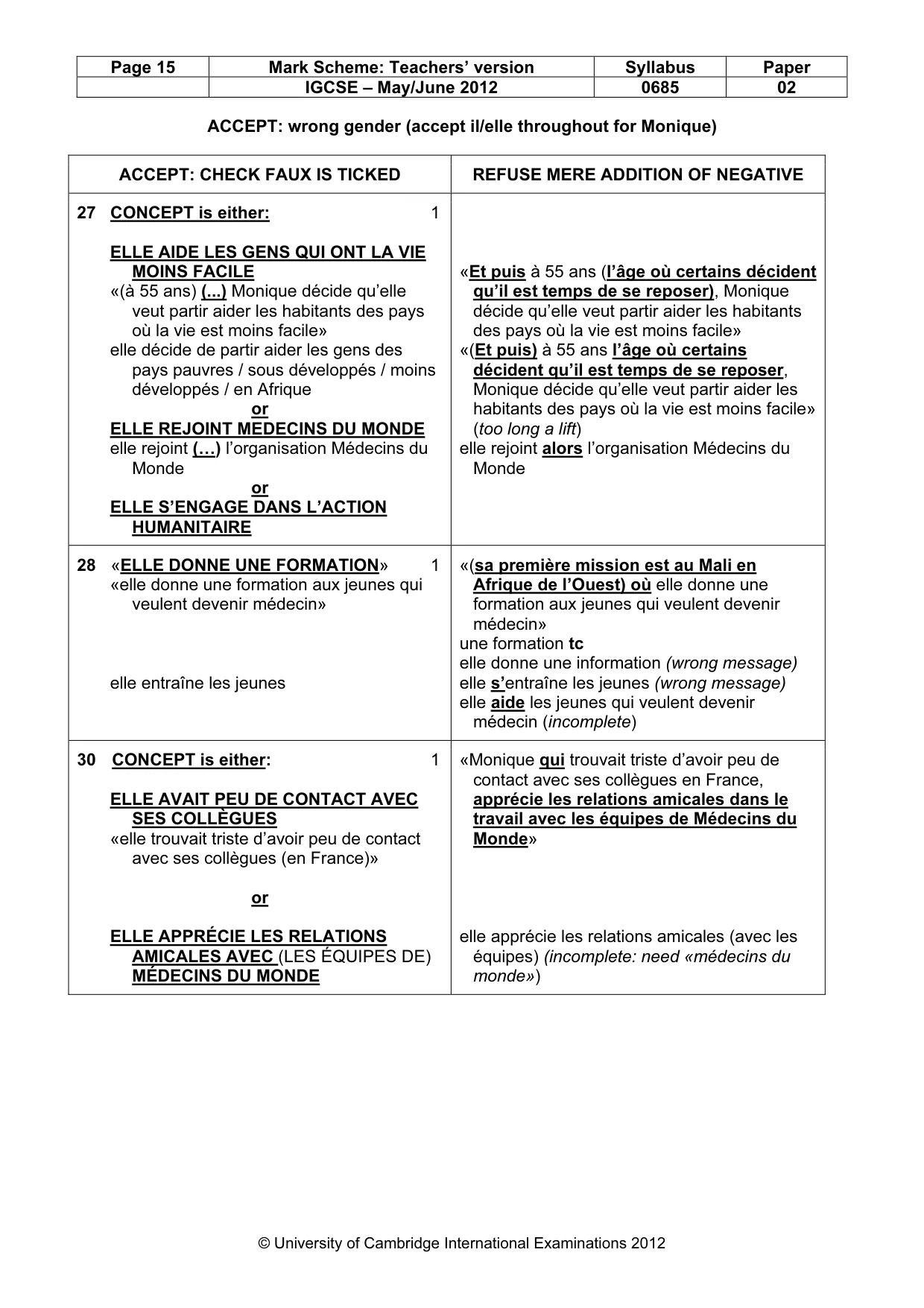 Mark scheme, page 15 of 19