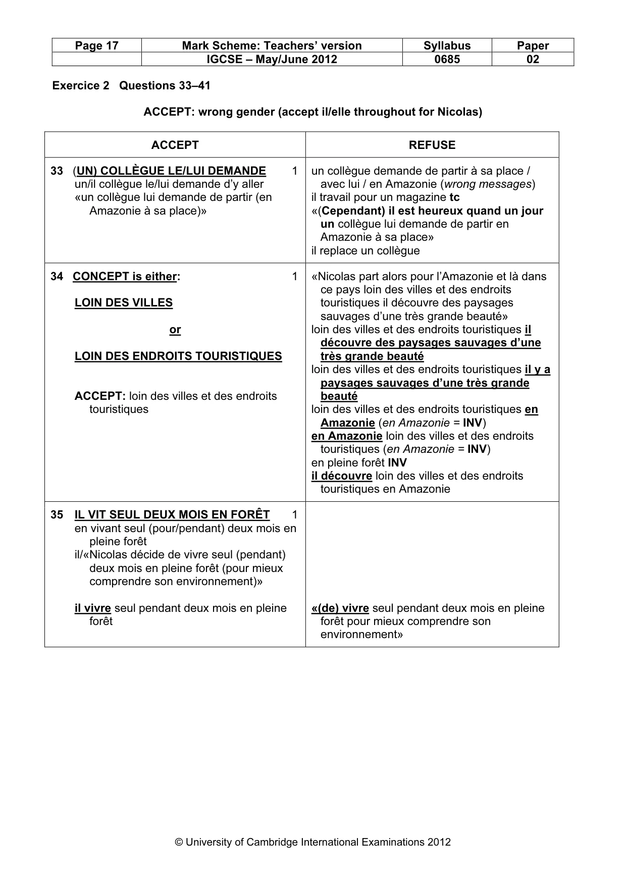 Mark scheme, page 17 of 19