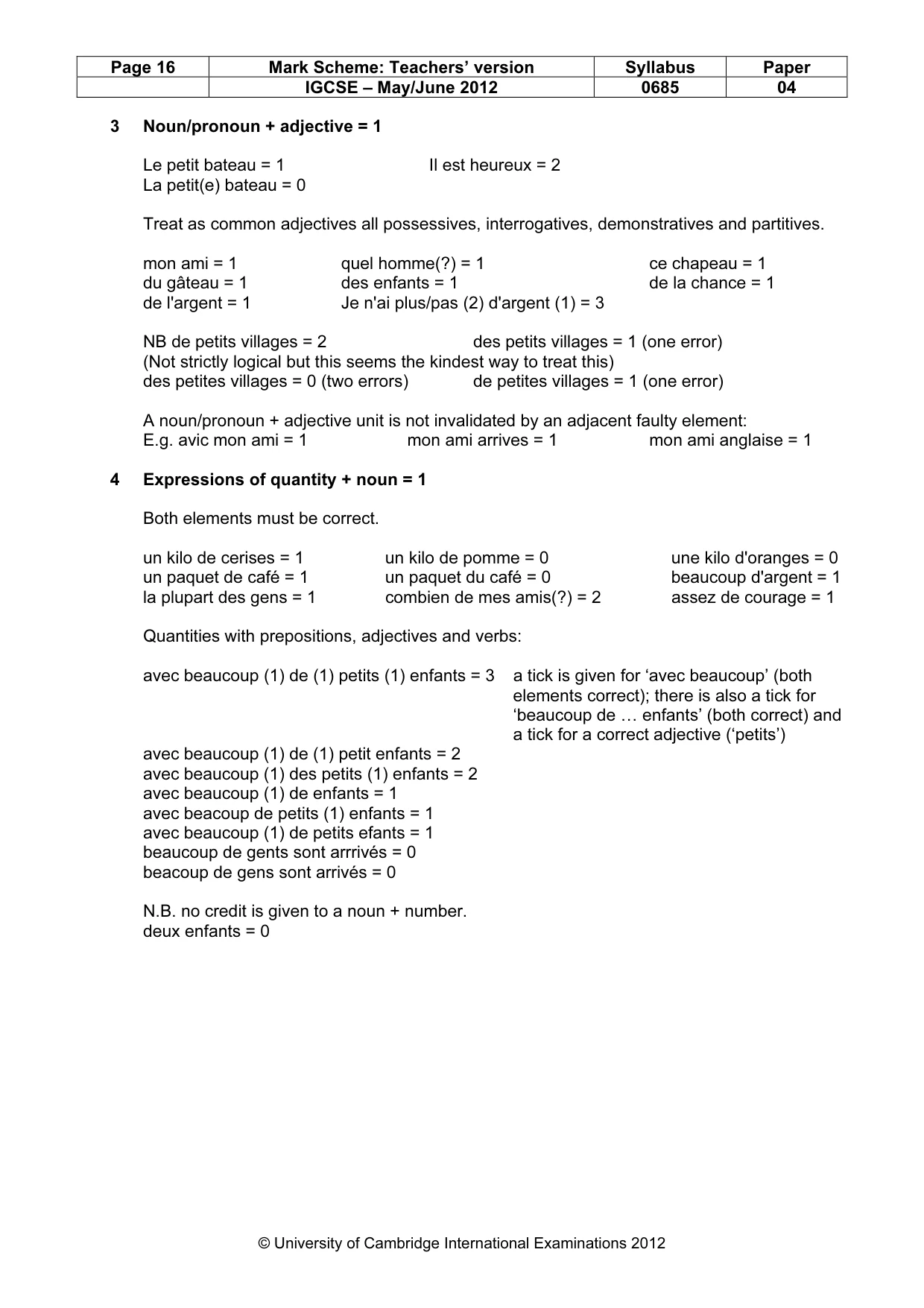 Mark scheme, page 16 of 23