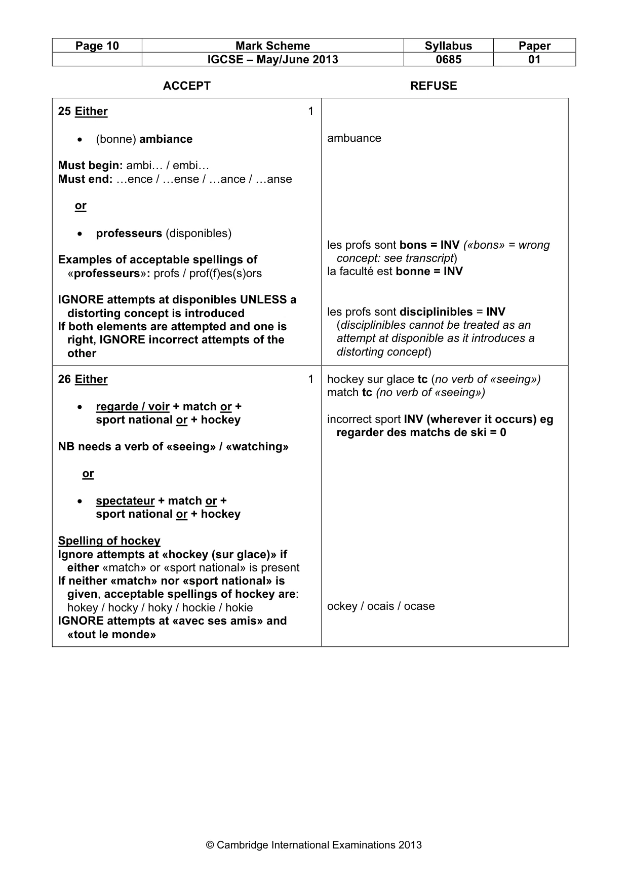 Mark scheme, page 10 of 14