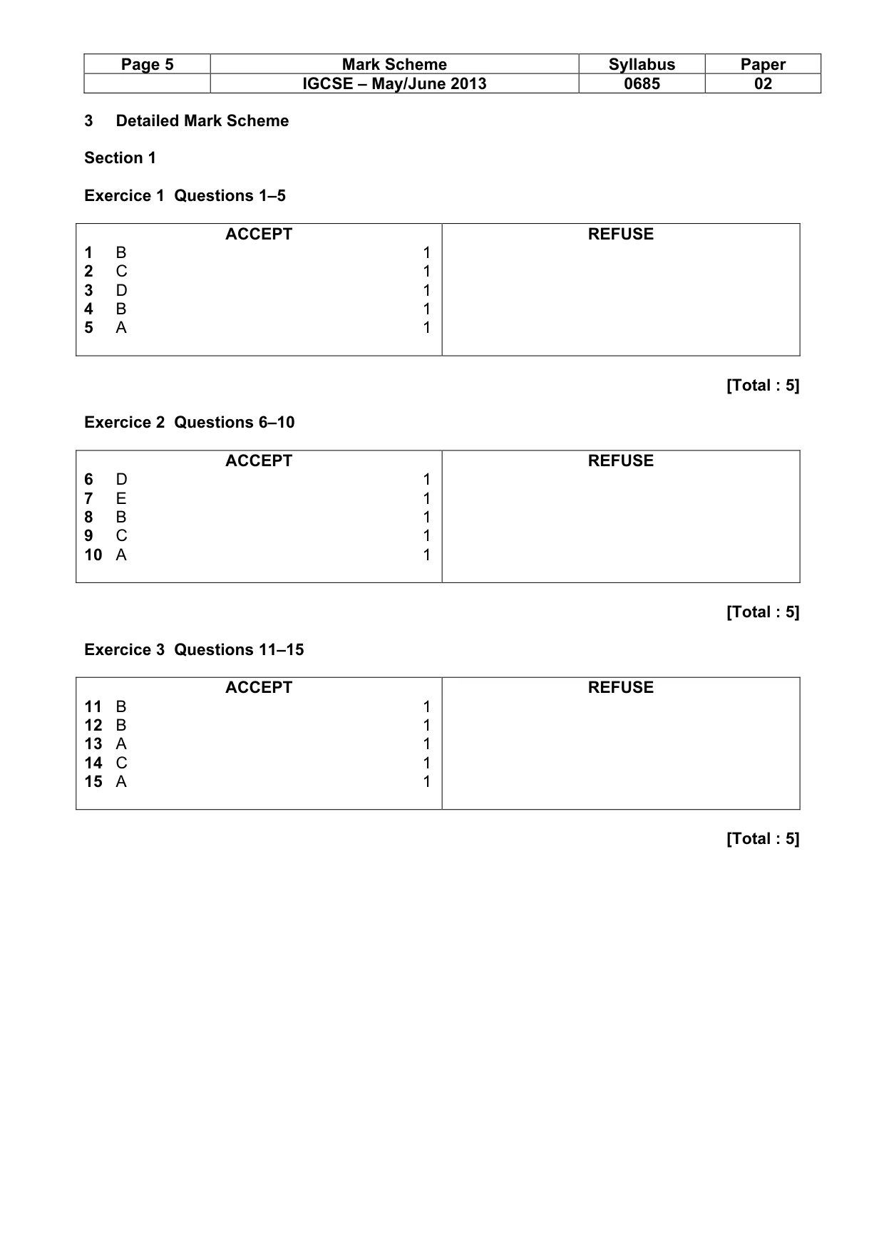 Mark scheme, page 5 of 19