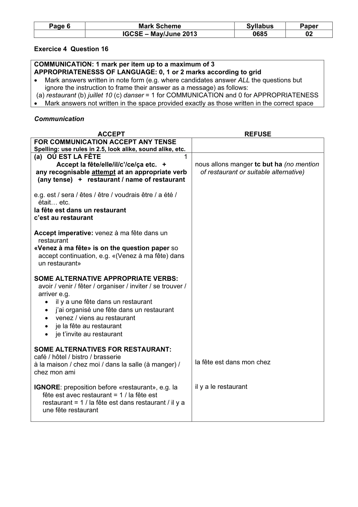 Mark scheme, page 6 of 19