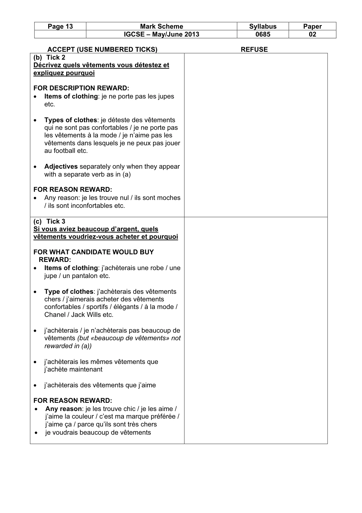 Mark scheme, page 13 of 19