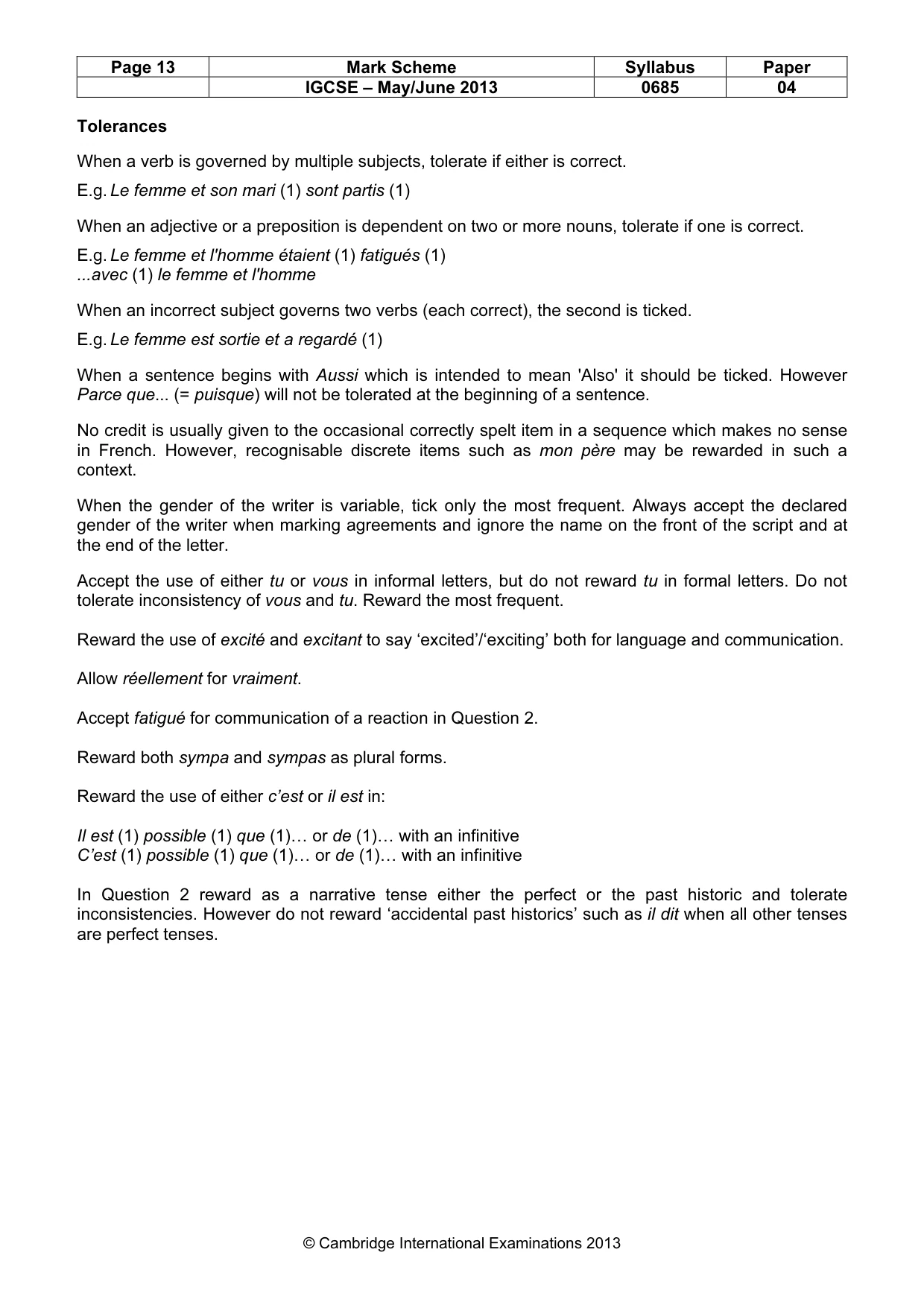 Mark scheme, page 13 of 24