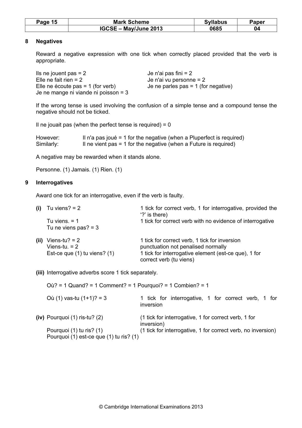 Mark scheme, page 15 of 24