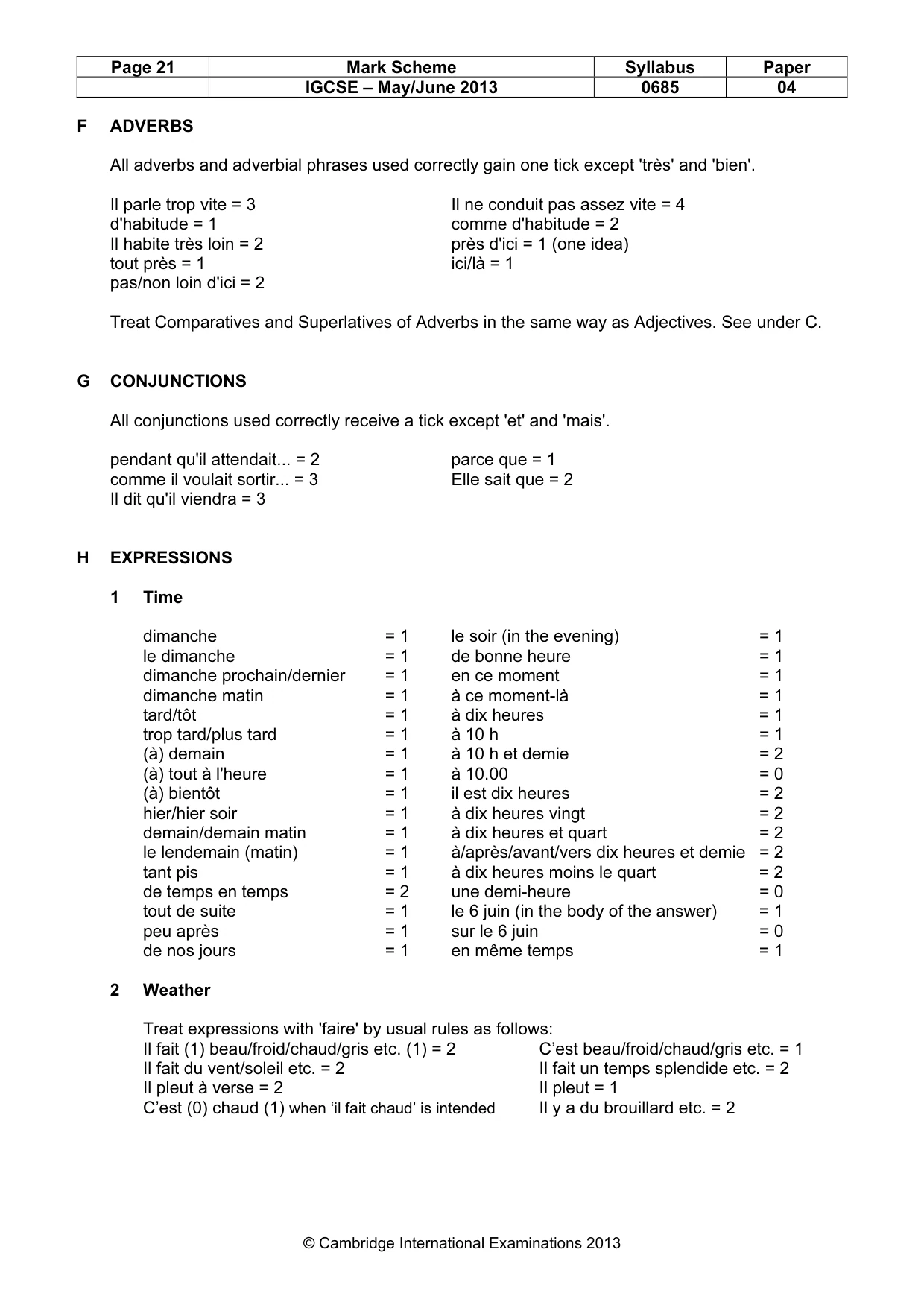 Mark scheme, page 21 of 24
