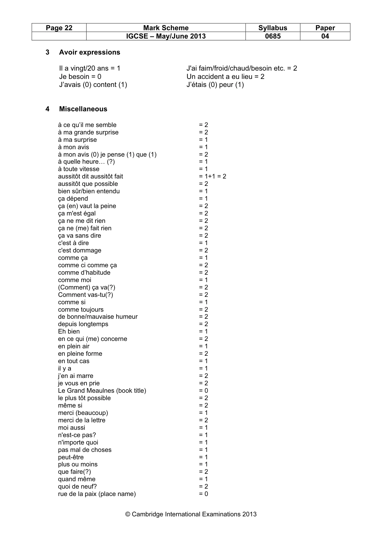 Mark scheme, page 22 of 24