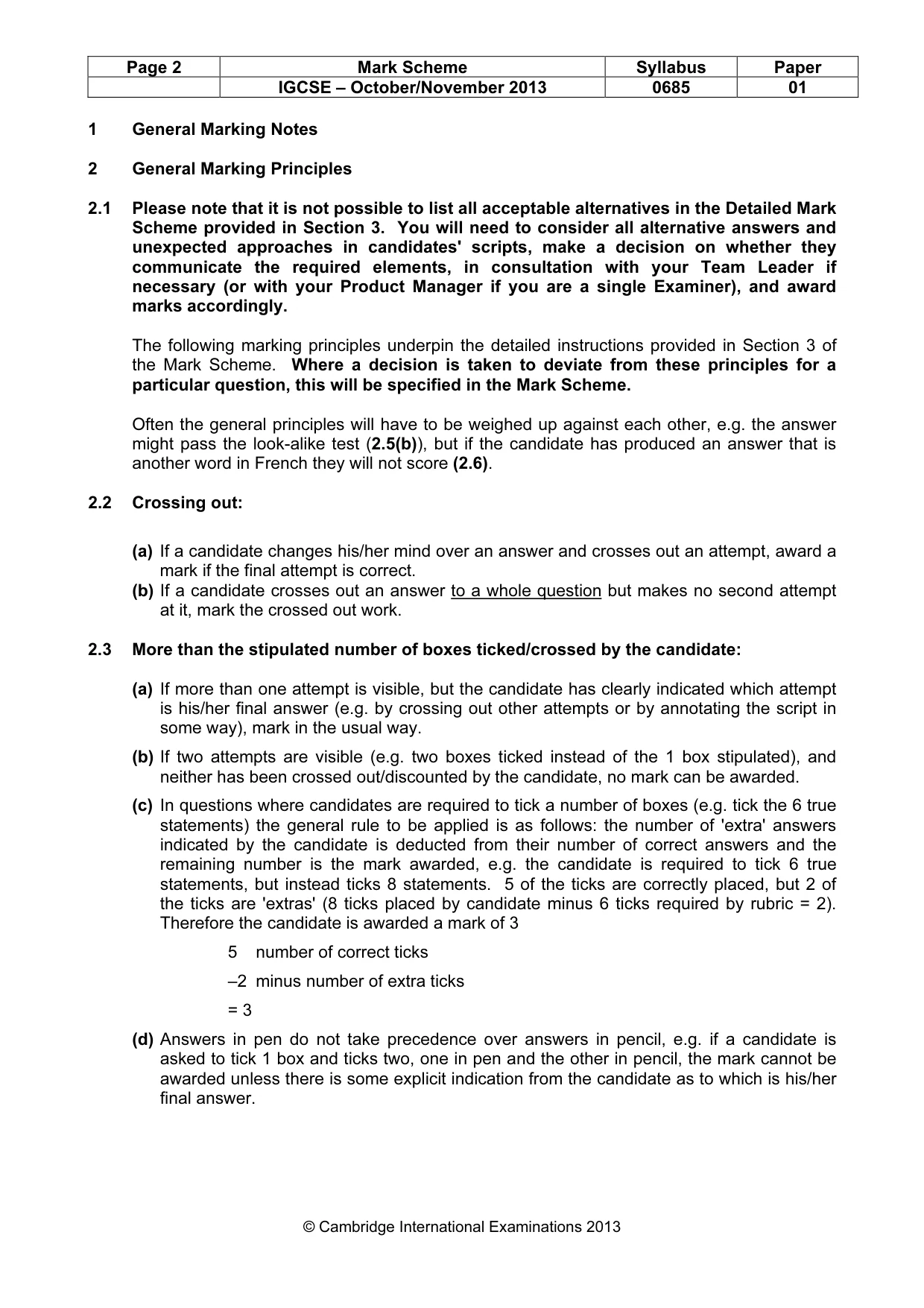 Mark scheme, page 2 of 14