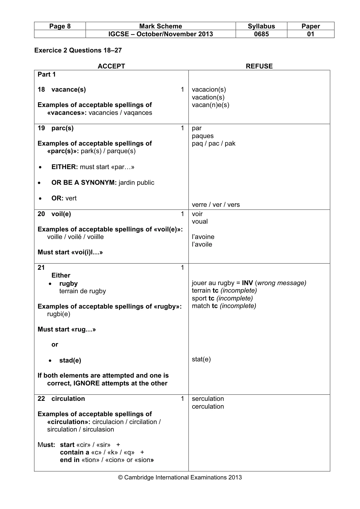 Mark scheme, page 8 of 14