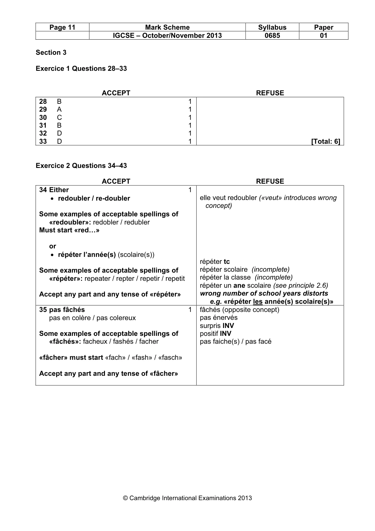 Mark scheme, page 11 of 14