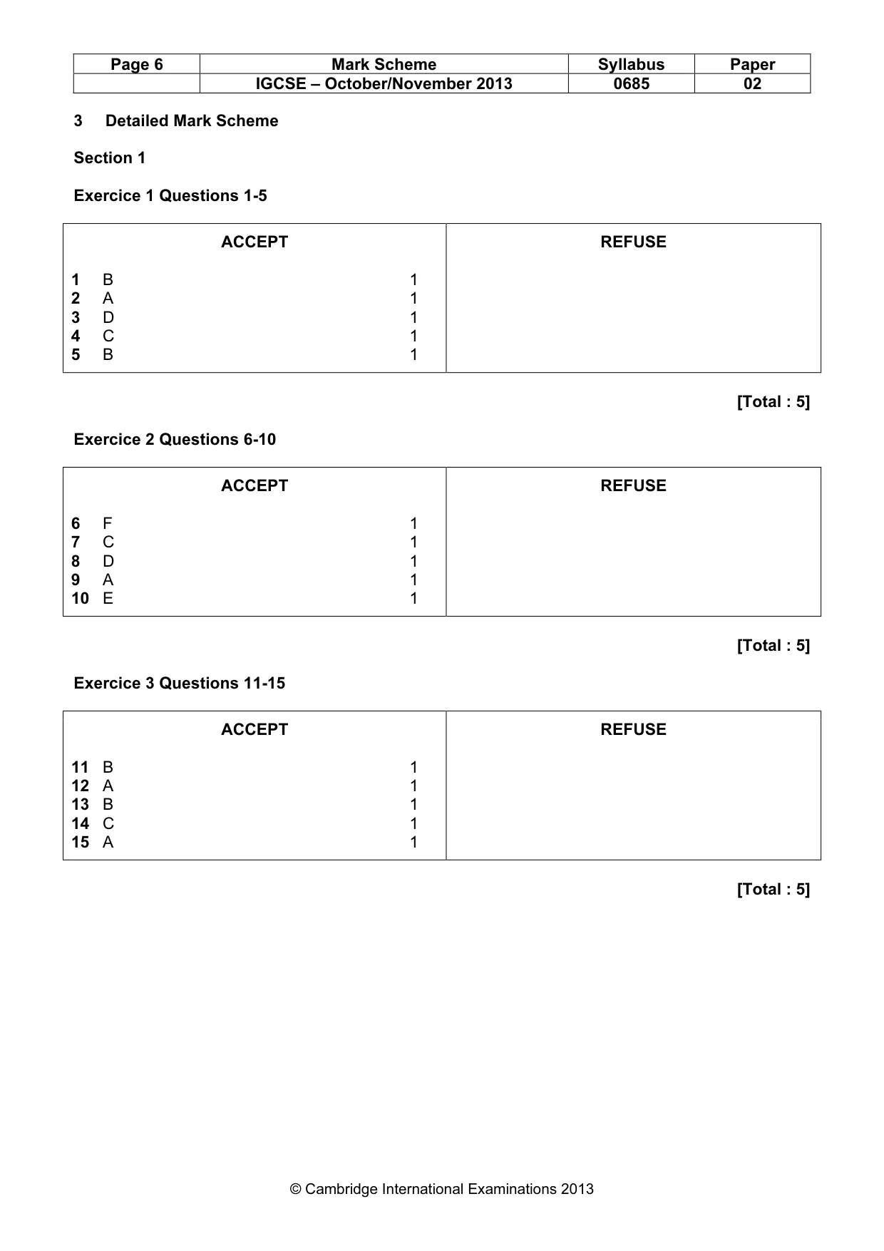 Mark scheme, page 6 of 21