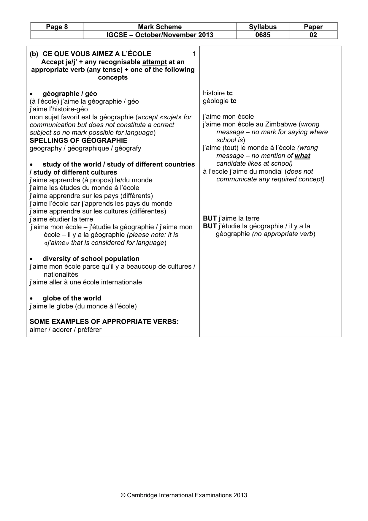 Mark scheme, page 8 of 21