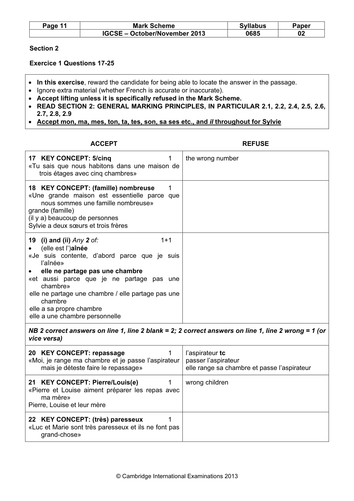 Mark scheme, page 11 of 21