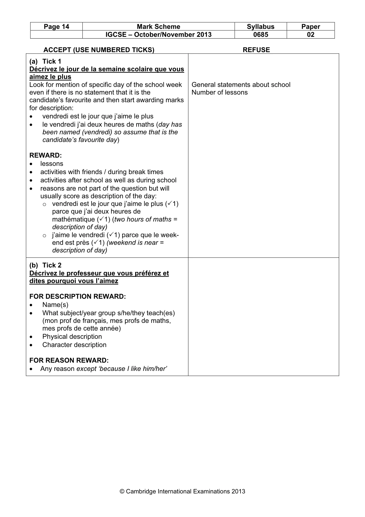Mark scheme, page 14 of 21