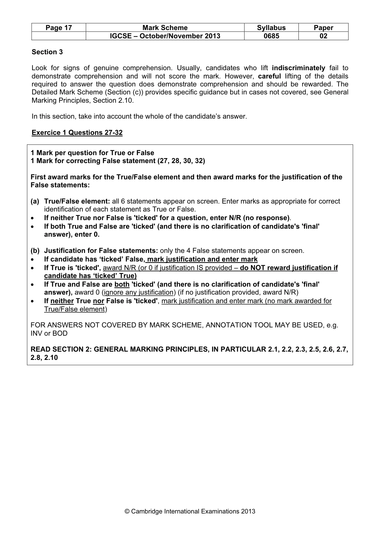 Mark scheme, page 17 of 21