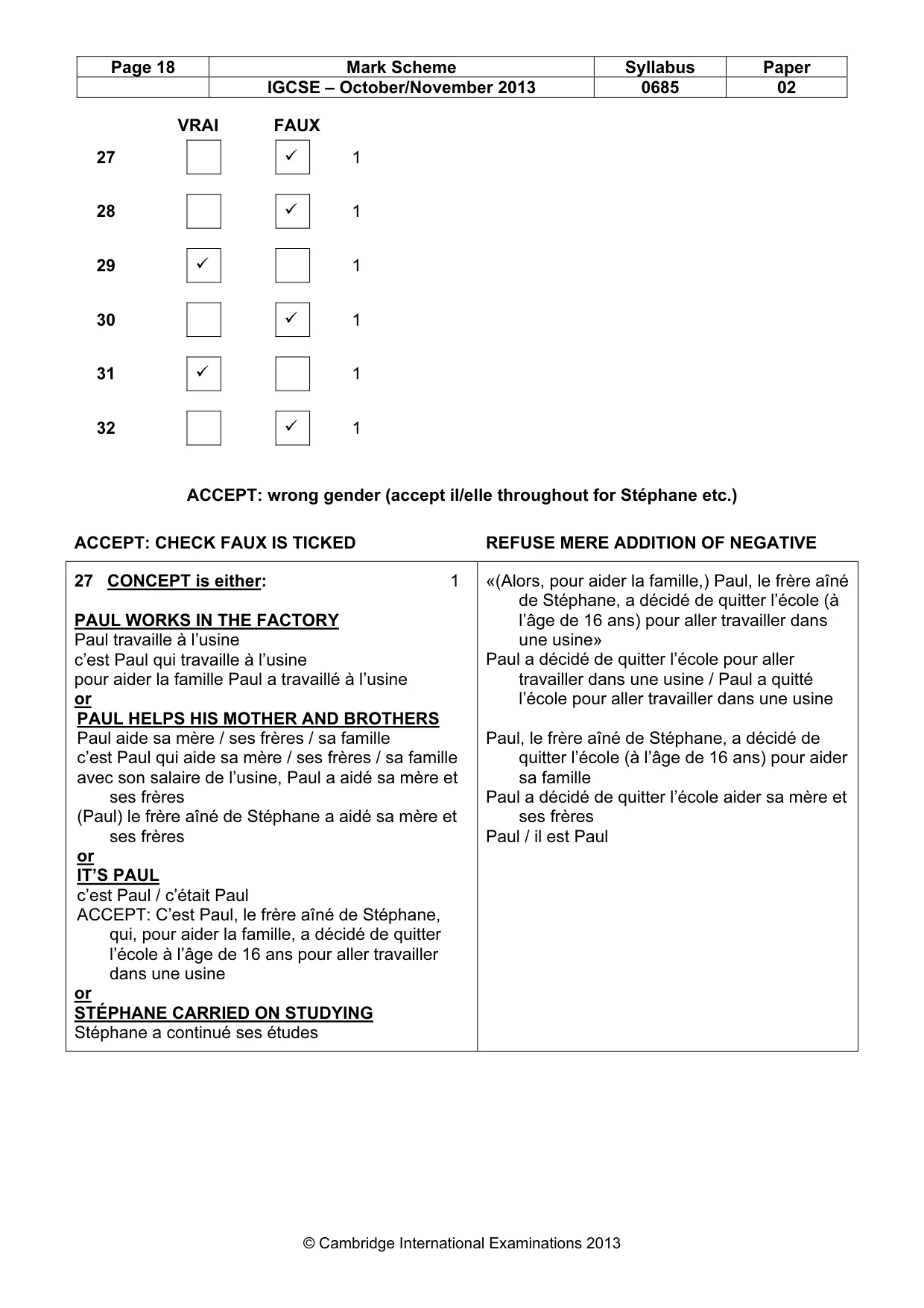 Mark scheme, page 18 of 21