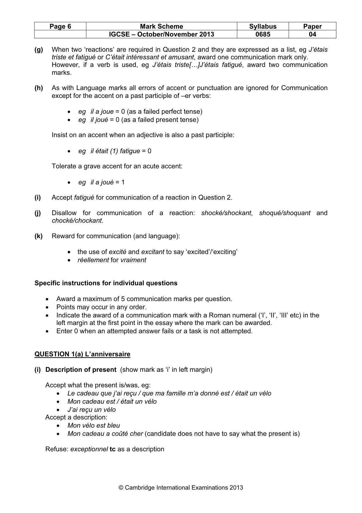 Mark scheme, page 6 of 23
