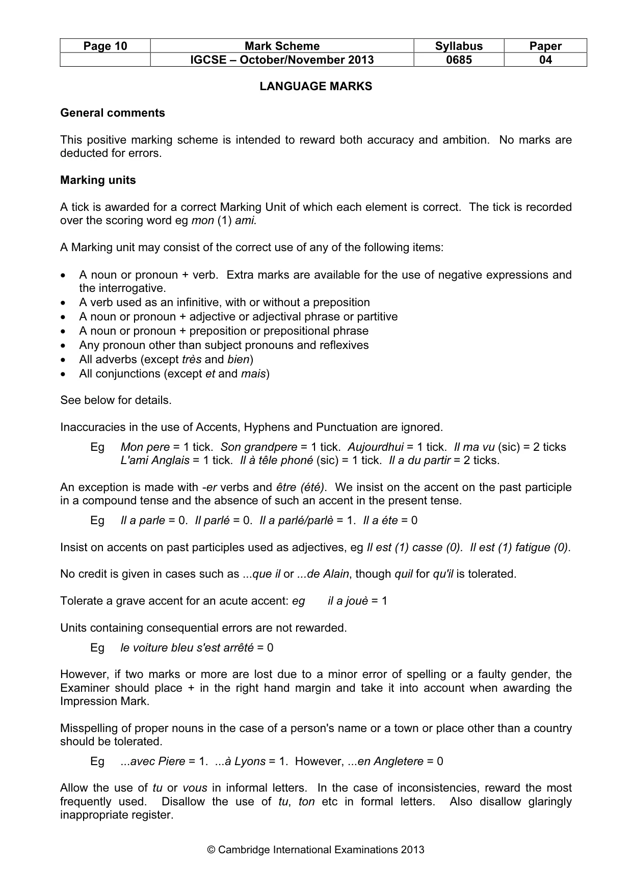 Mark scheme, page 10 of 23