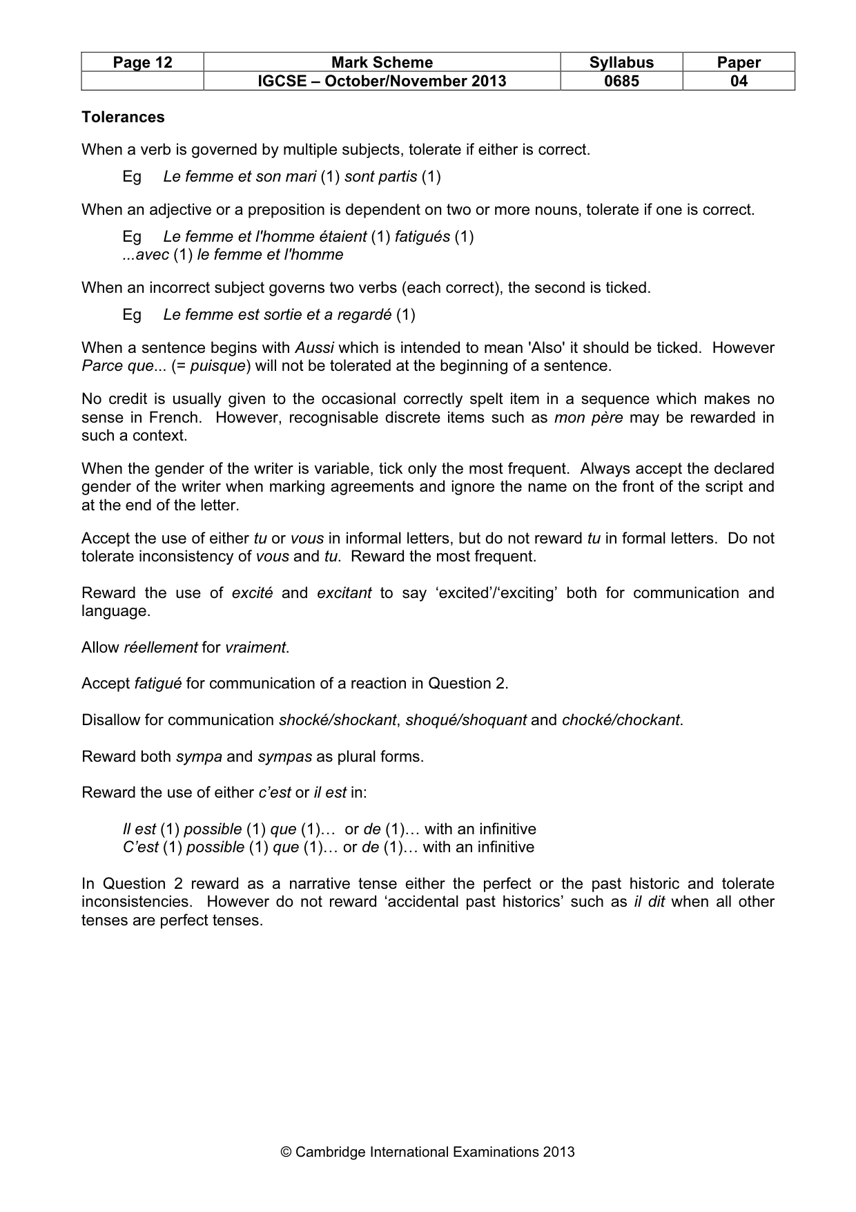 Mark scheme, page 12 of 23