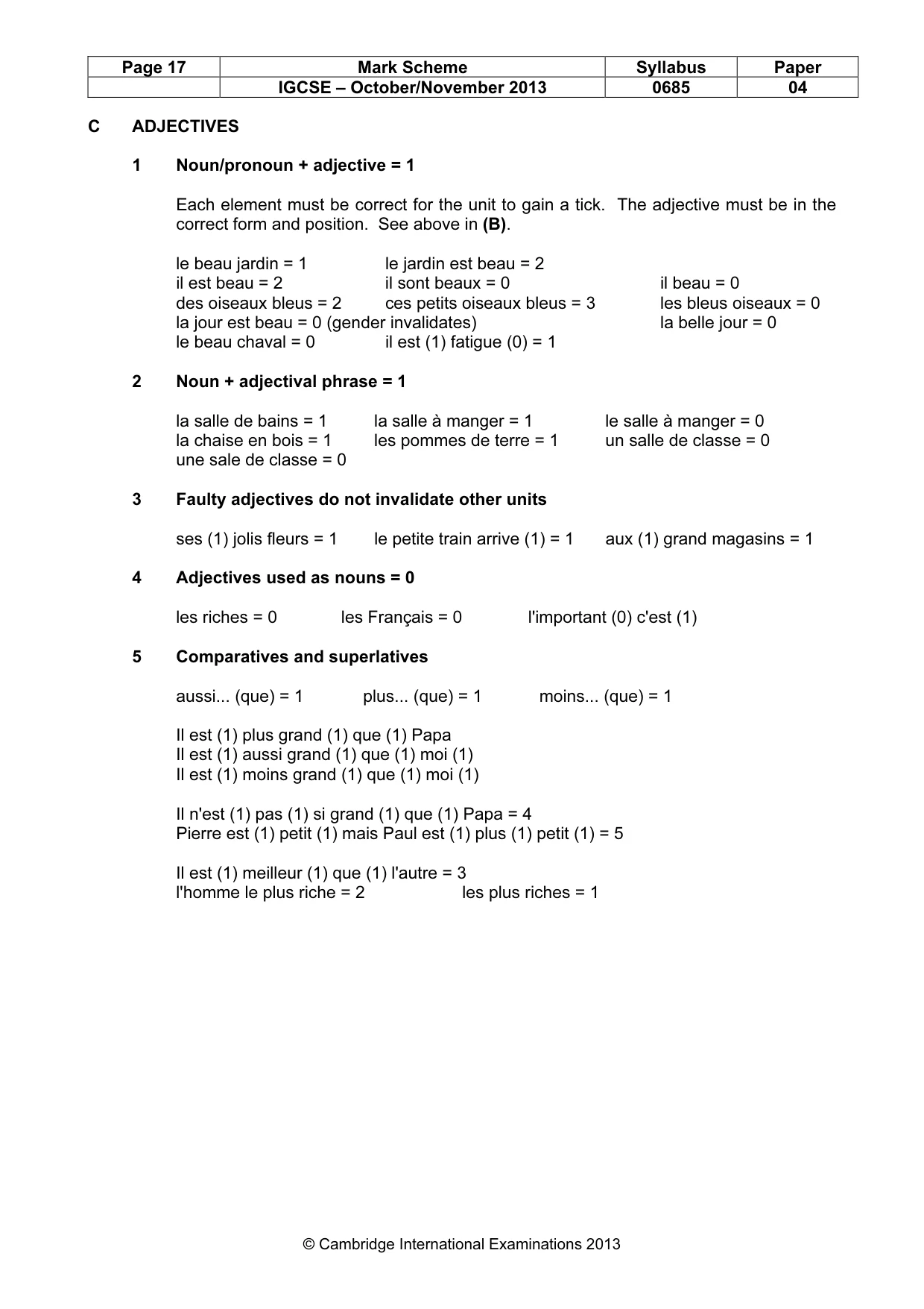 Mark scheme, page 17 of 23