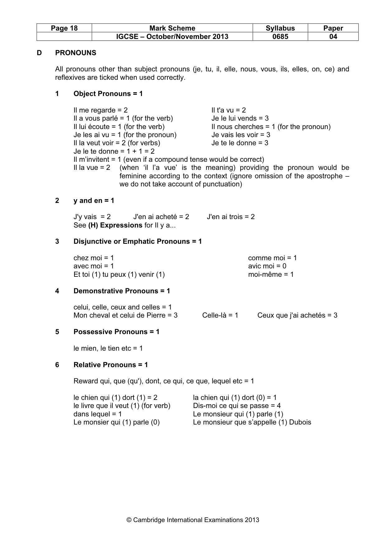 Mark scheme, page 18 of 23