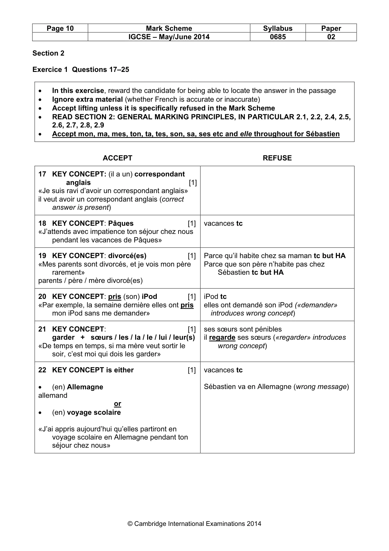 Mark scheme, page 10 of 19