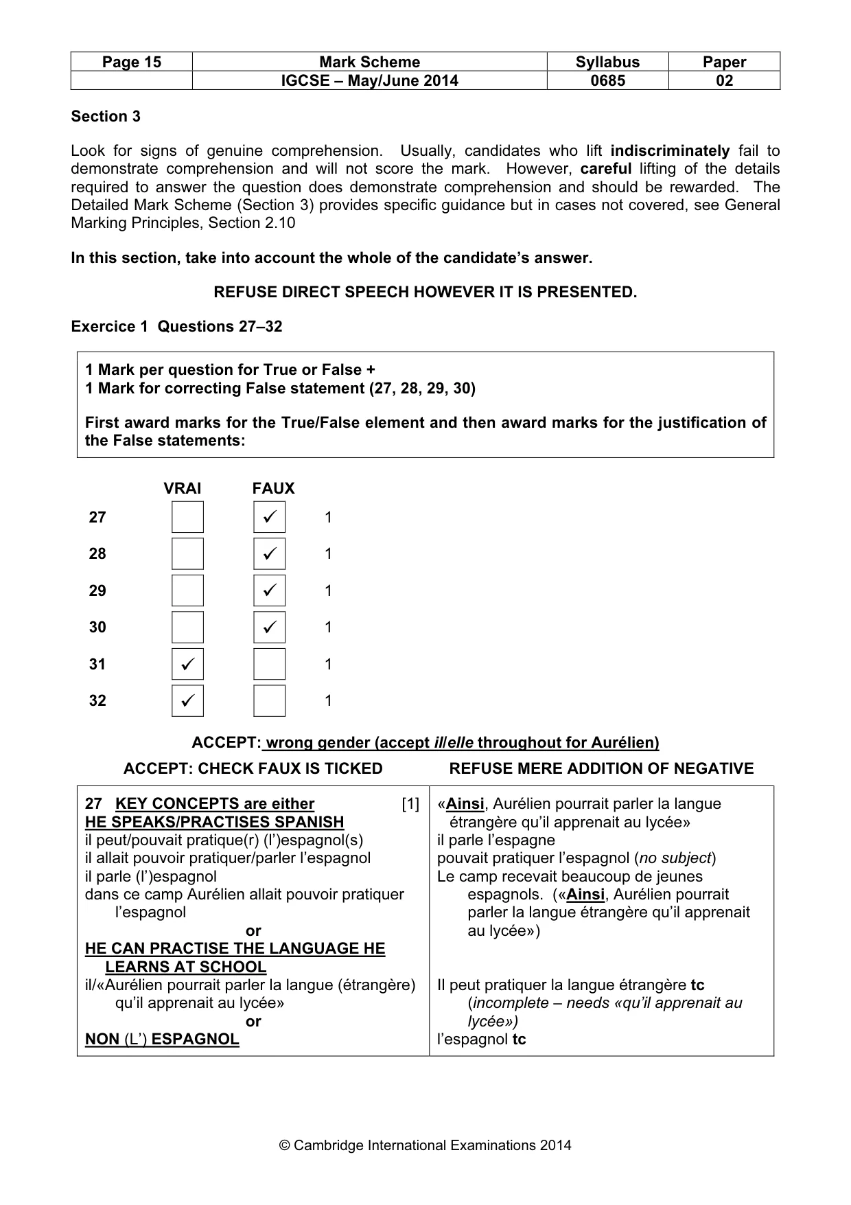 Mark scheme, page 15 of 19